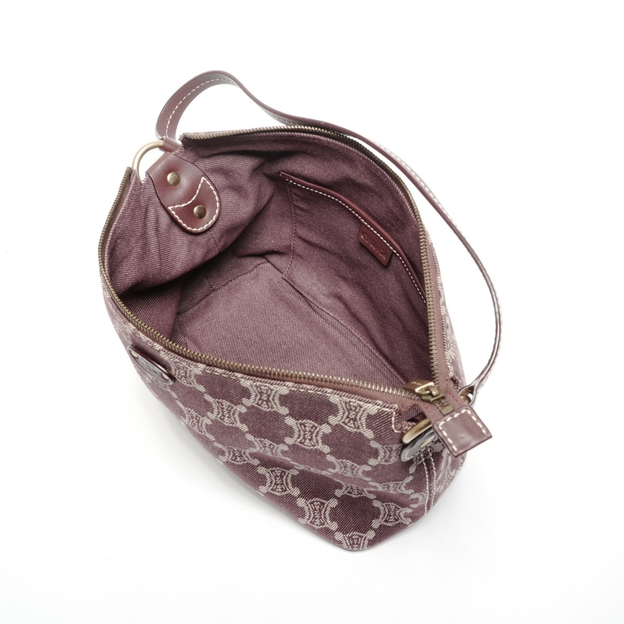 Celine Celine Macadam Canvas Hobo One-Shoulder Bag, Red, WS25278 Size ONE SIZE - 11 Thumbnail