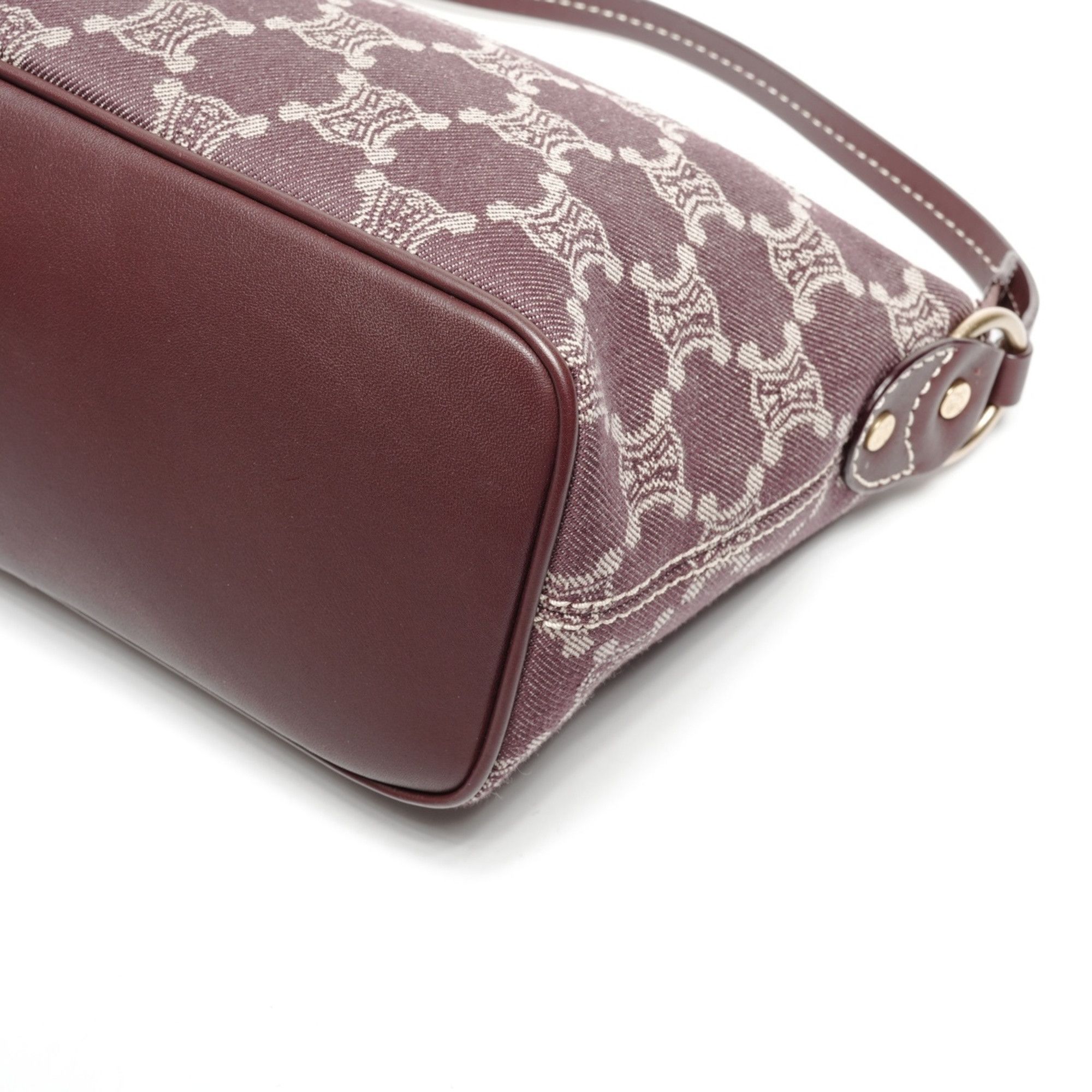 Celine Celine Macadam Canvas Hobo One-Shoulder Bag, Red, WS25278 Size ONE SIZE - 6 Thumbnail