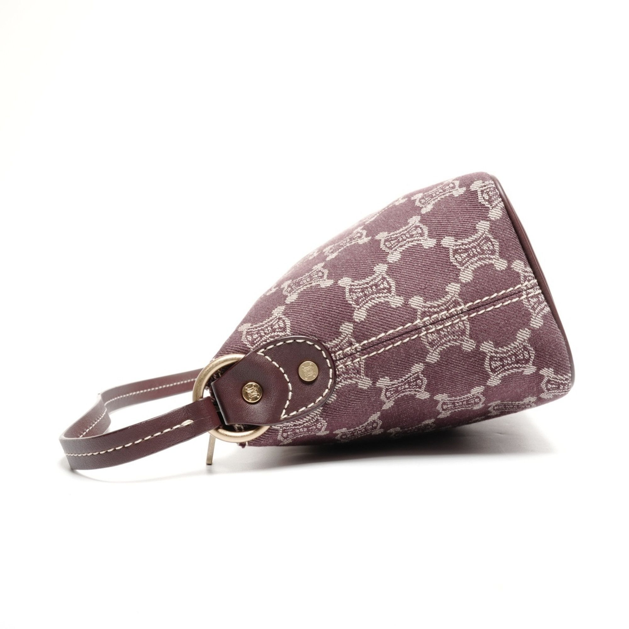Celine Celine Macadam Canvas Hobo One-Shoulder Bag, Red, WS25278 Size ONE SIZE - 3 Thumbnail