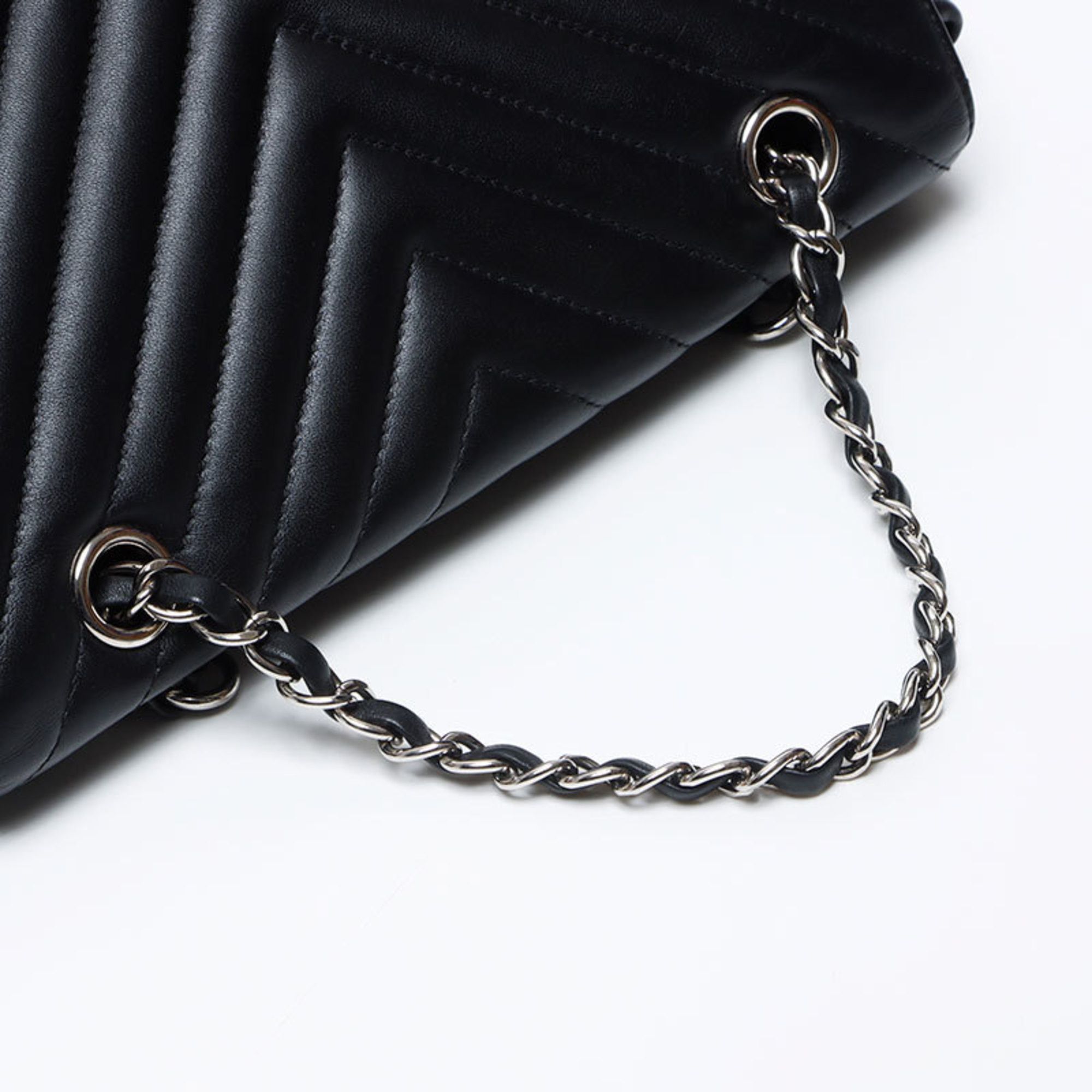 Chanel CHANEL Coco Mark V-Stitch Chevron 22 Series Backpack/Daypack, Black, WS12229, 2015-2016 Size ONE SIZE - 10 Thumbnail