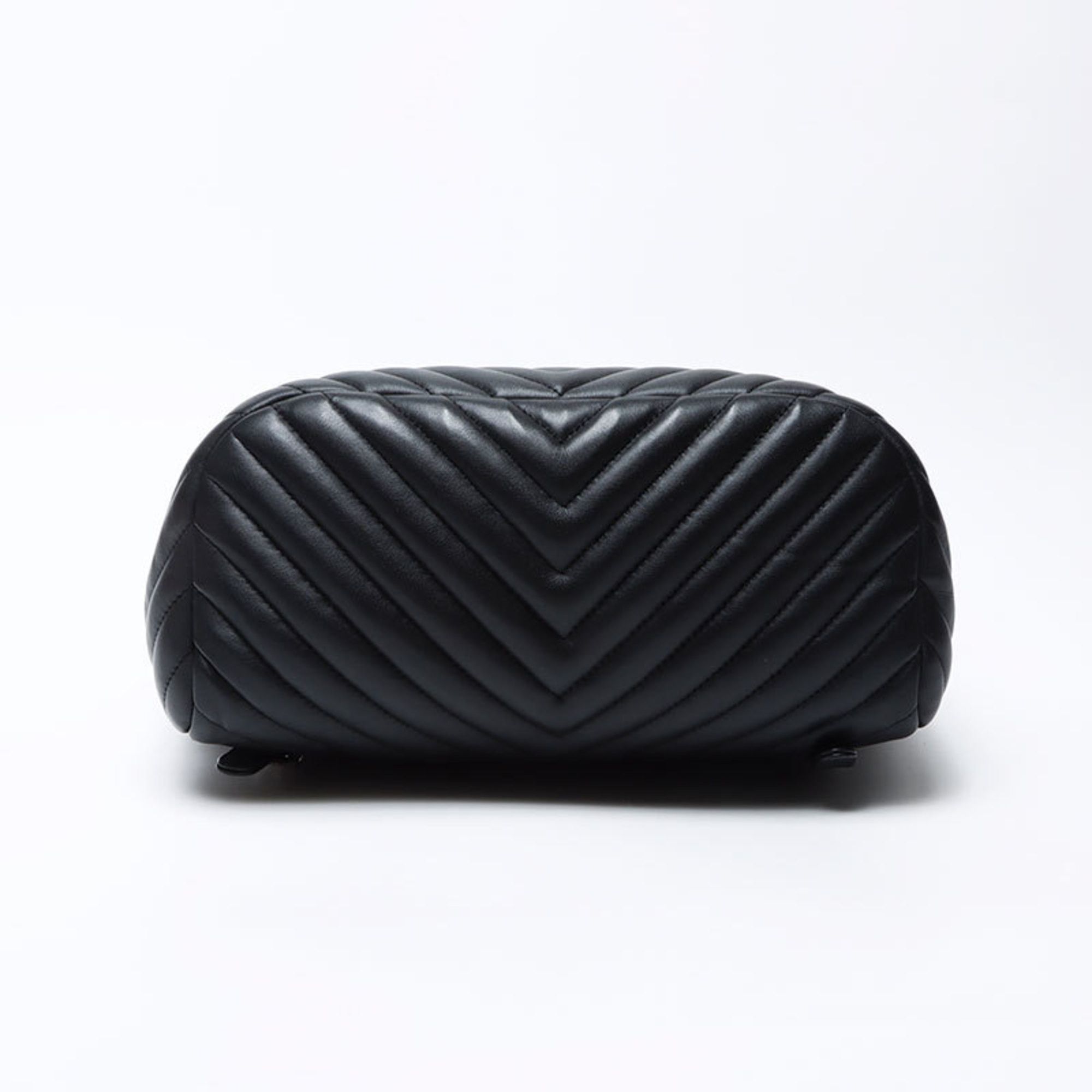 Chanel CHANEL Coco Mark V-Stitch Chevron 22 Series Backpack/Daypack, Black, WS12229, 2015-2016 Size ONE SIZE - 7 Thumbnail