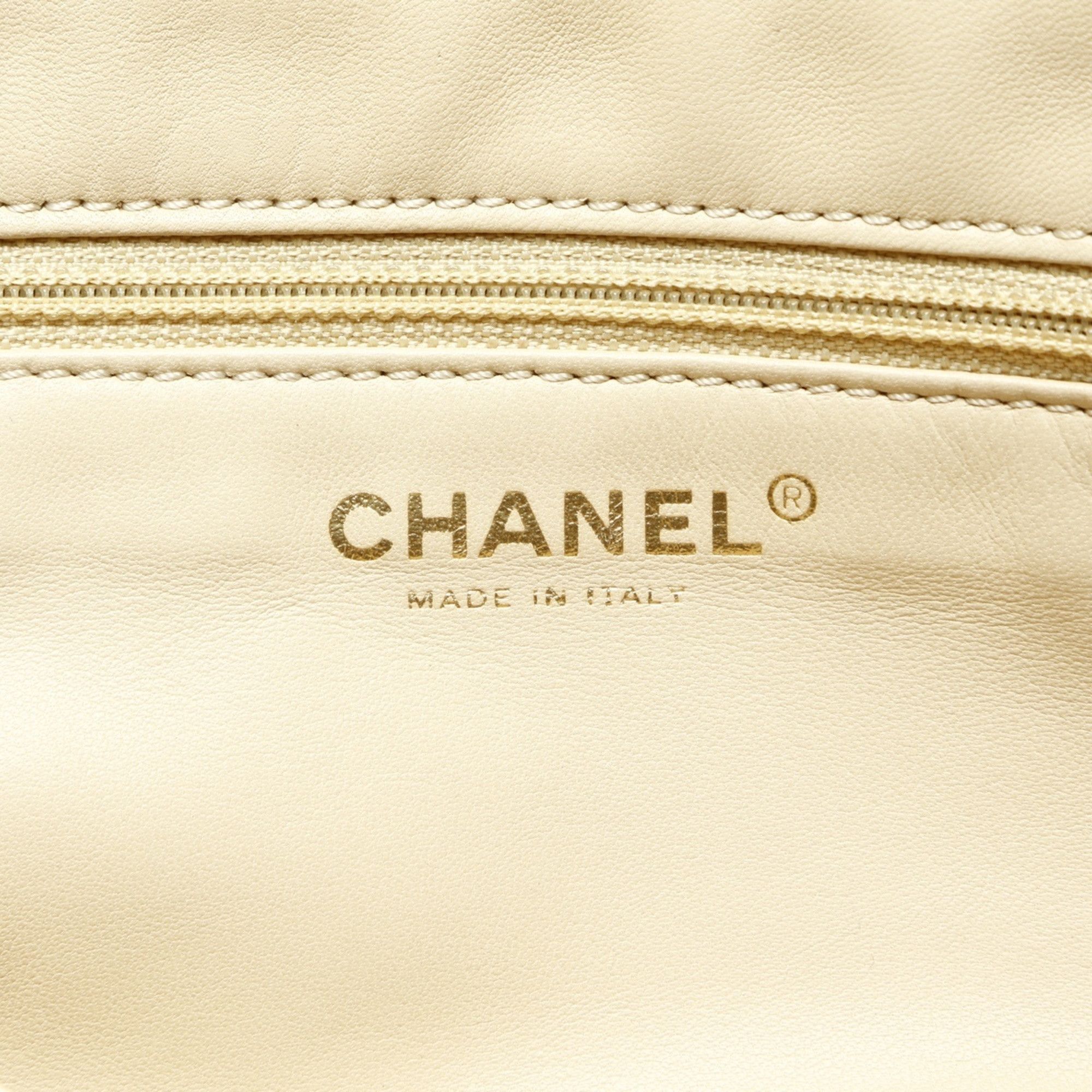 Chanel CHANEL Ivory Mouton Suede Coco Mark Handbag, Beige, WS25202 Size ONE SIZE - 10 Thumbnail