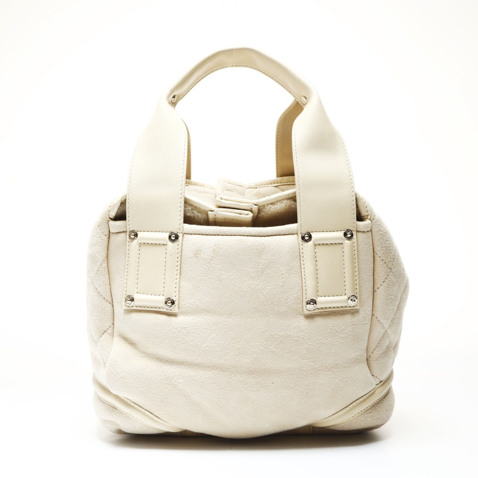 Chanel CHANEL Ivory Mouton Suede Coco Mark Handbag, Beige, WS25202 Size ONE SIZE - 2 Thumbnail