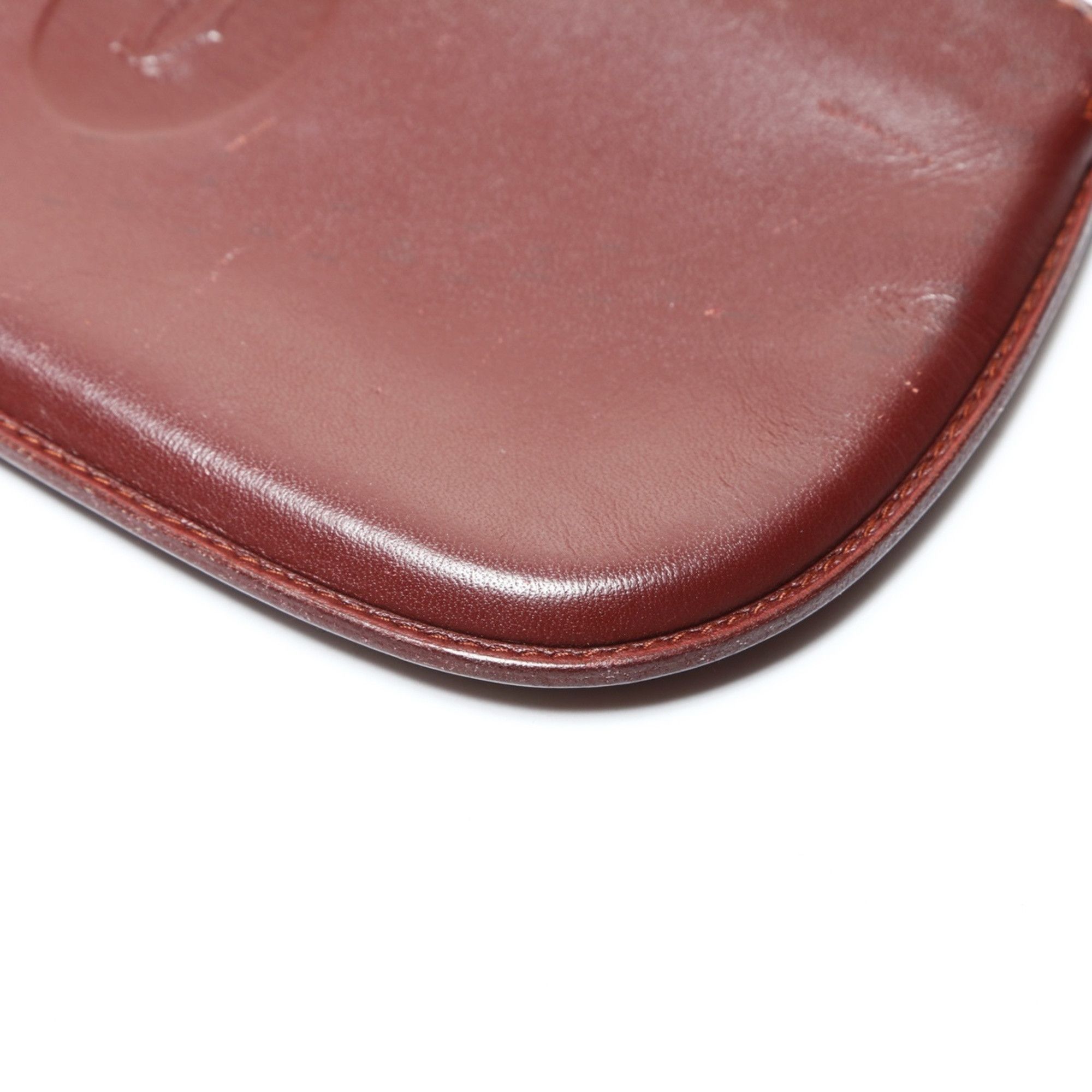 Celine Celine Must Do Leather Pouch, Red, WS25488 Size ONE SIZE - 6 Thumbnail