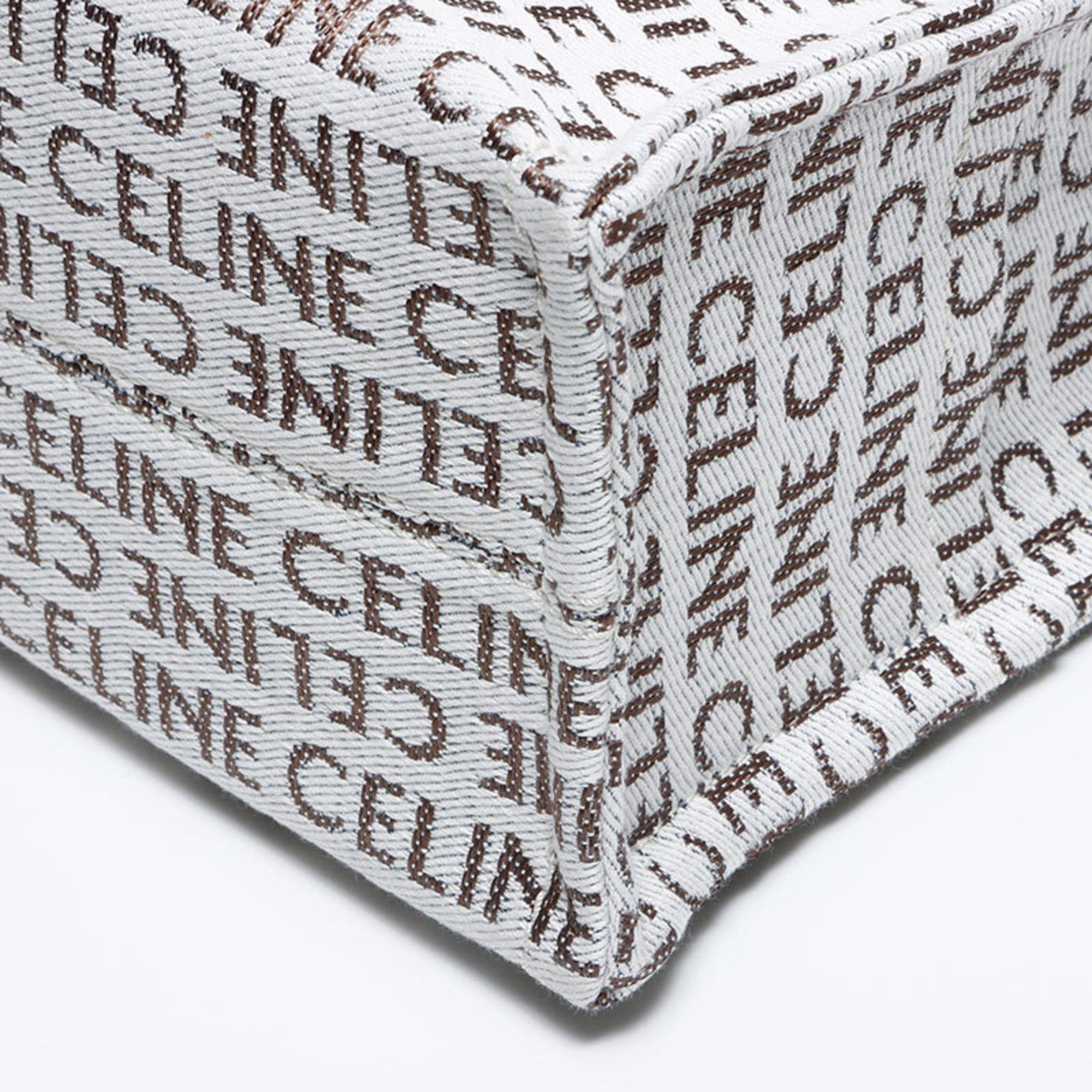 Celine Celine Logo 2-Way Small Cabas Thais Textile Handbag, Gray, WS12621 Size ONE SIZE - 6 Thumbnail