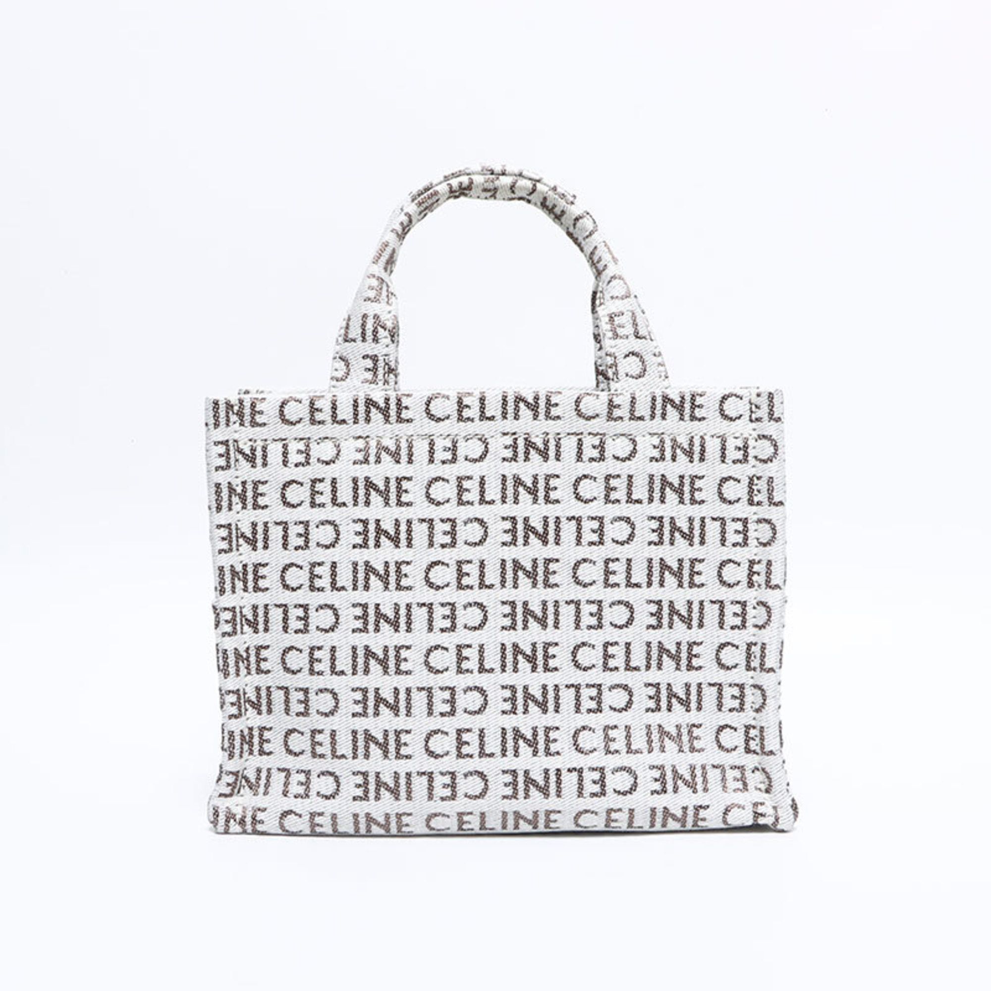 Celine Celine Logo 2-Way Small Cabas Thais Textile Handbag, Gray, WS12621 Size ONE SIZE - 2 Thumbnail