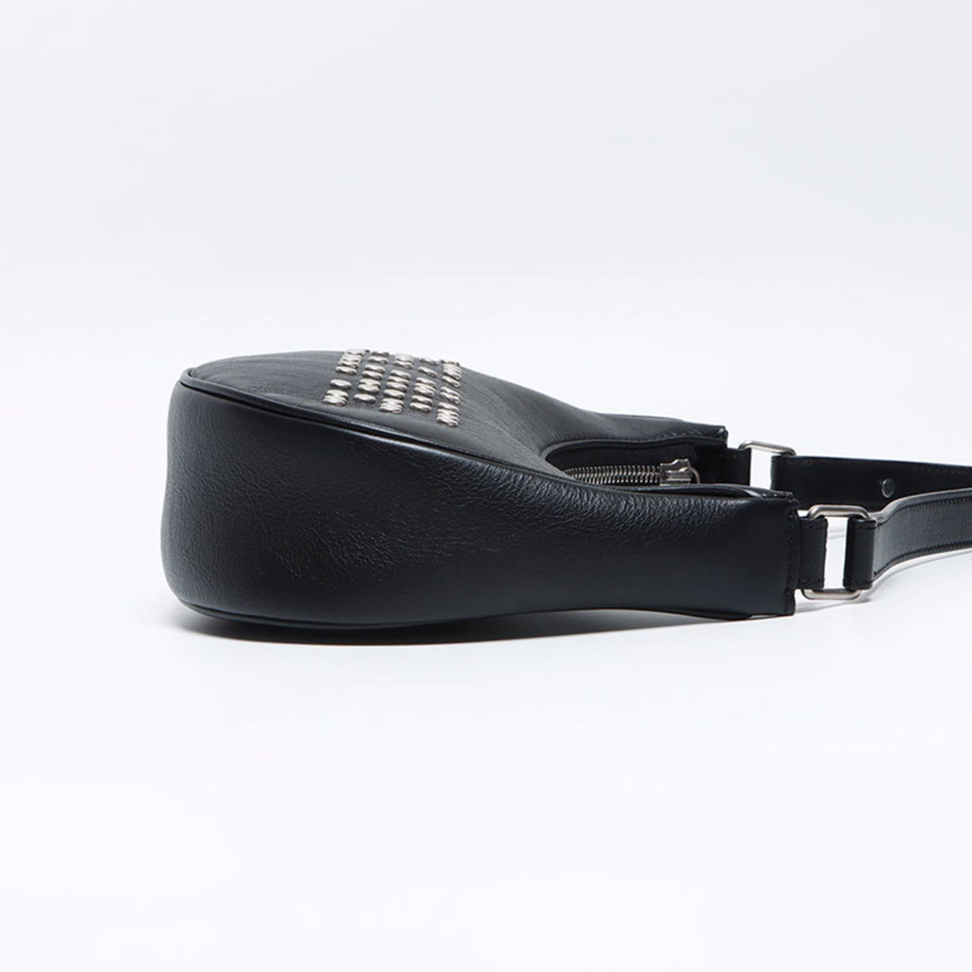 Celine Celine Studded Logo Hobo Shoulder Bag, Black, WS12840 Size ONE SIZE - 4 Thumbnail