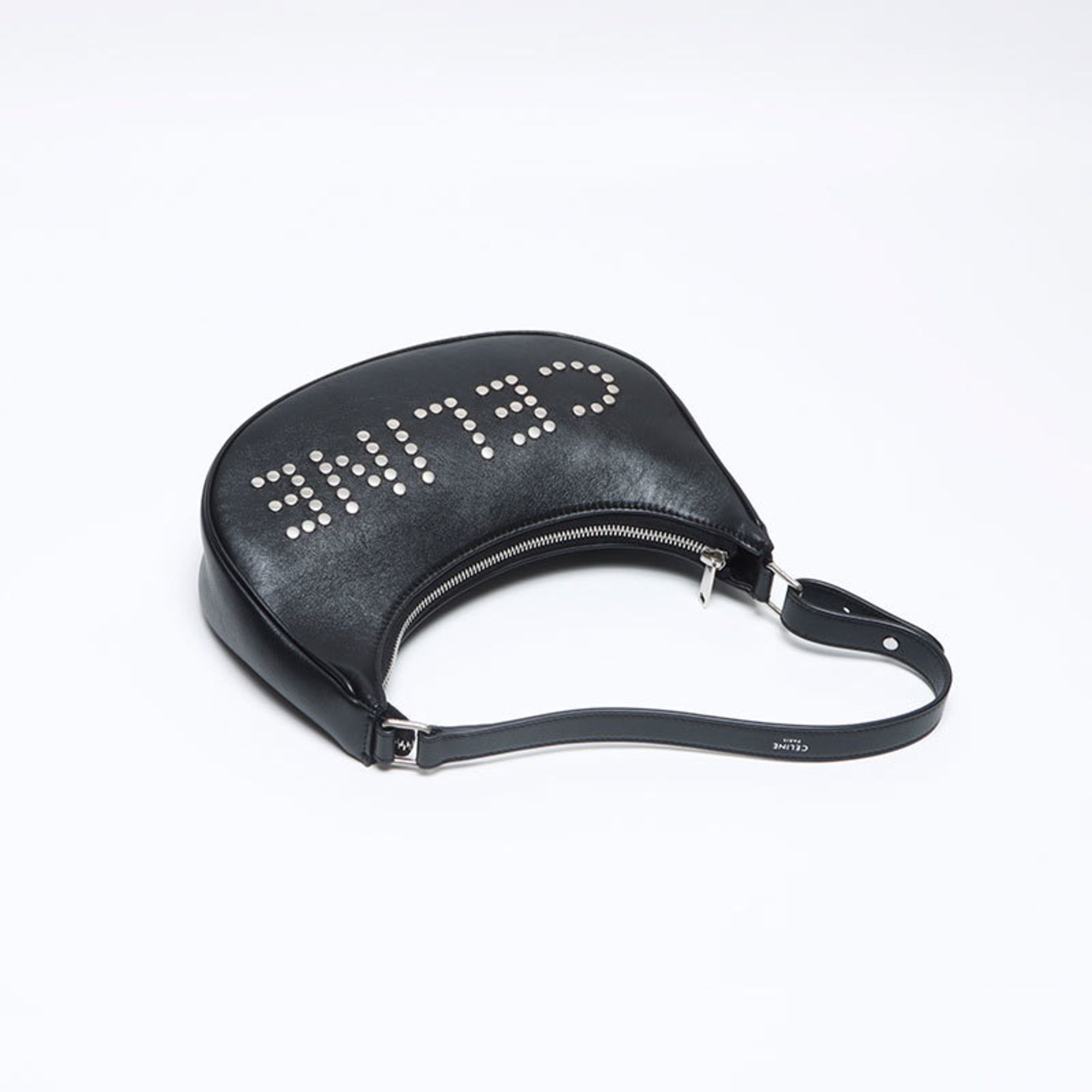 Celine Celine Studded Logo Hobo Shoulder Bag, Black, WS12840 Size ONE SIZE - 9 Thumbnail