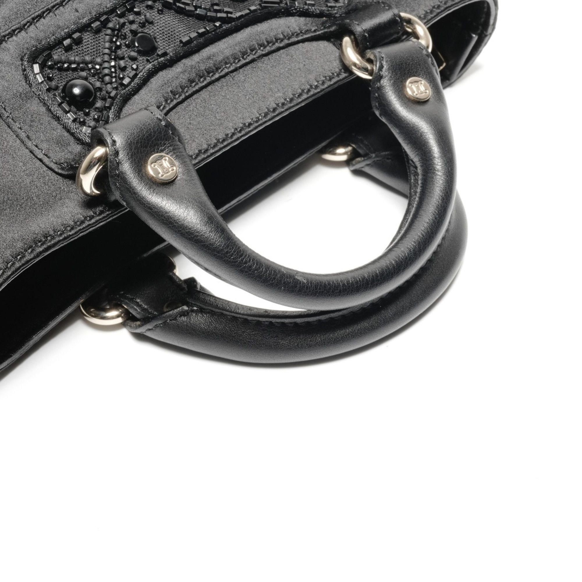 Celine Celine Mini Micro Boogie Satin Handbag in Black WS24644 Size ONE SIZE - 13 Thumbnail