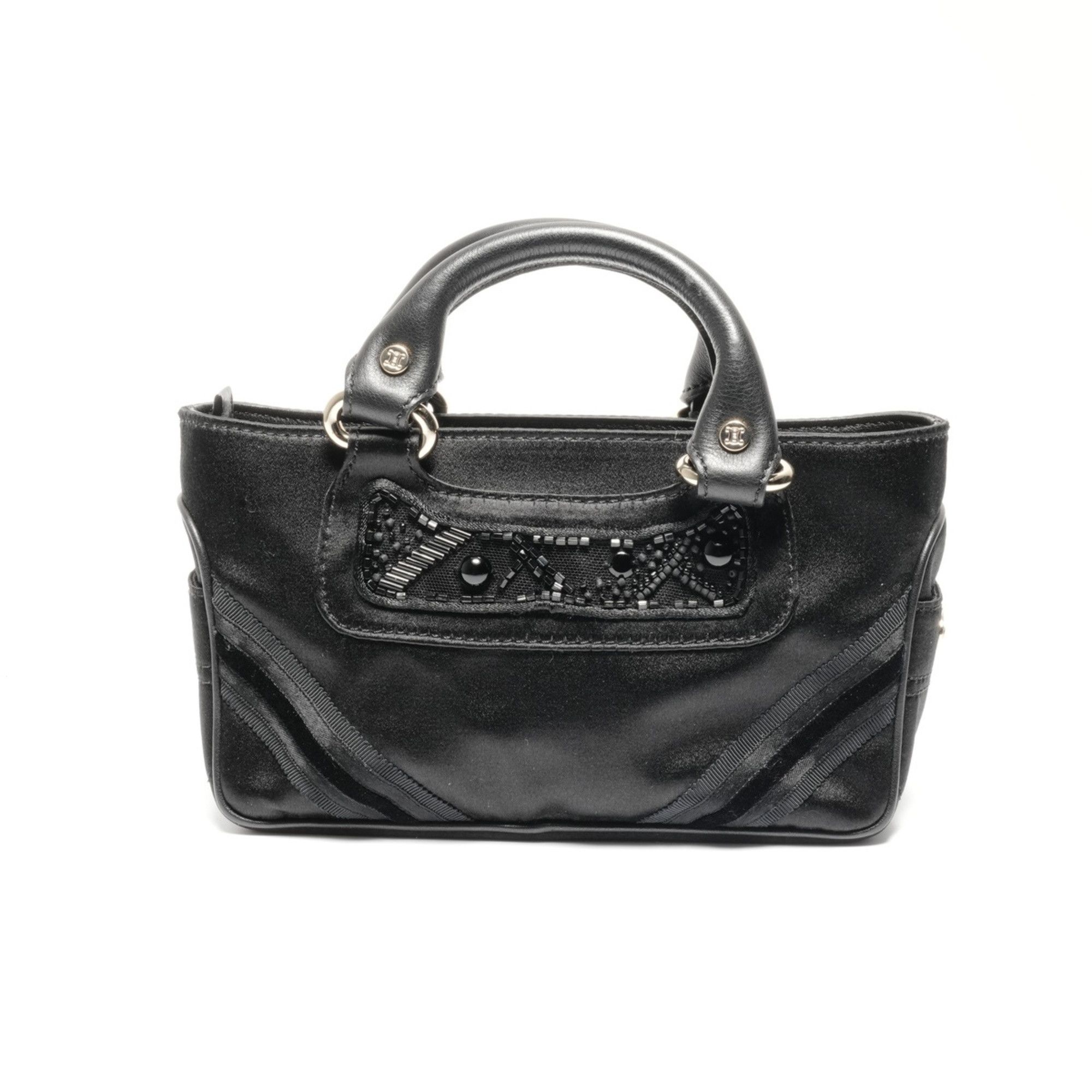 Celine Celine Mini Micro Boogie Satin Handbag in Black WS24644 Size ONE SIZE - 3 Thumbnail