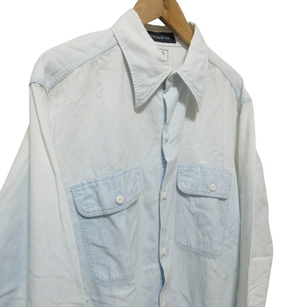 Other Other MADISONBLUE HAMPTON CHAMBRAY Cotton Shirt Textile Tops MB999-5708 DUTY FREE for USA Size ONE SIZE - 4 Thumbnail