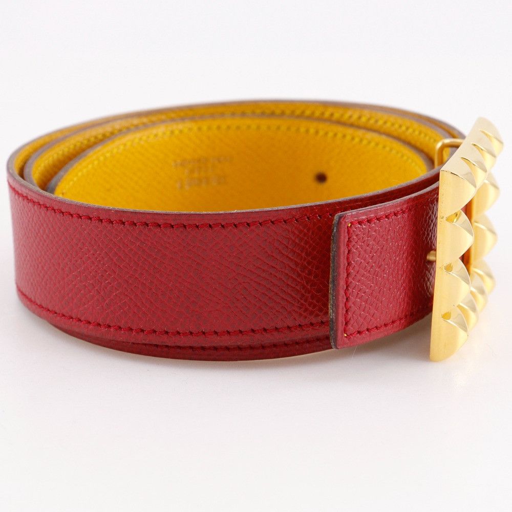 Hermes Hermes Hermes Medor Leather Belt Leather Belt Stamp V (1992) DUTY FREE for USA Size ONE SIZE - 3 Thumbnail