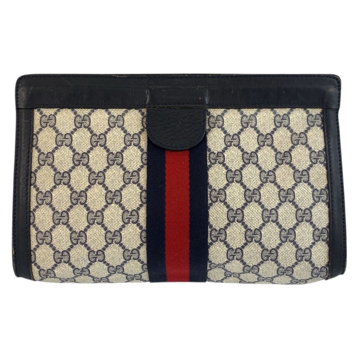 Gucci Gucci Gucci GG Supreme Canvas Leather Clutch Bag Textile Clutch Bag 42239012 DUTY FREE for USA Size ONE SIZE - 2 Thumbnail