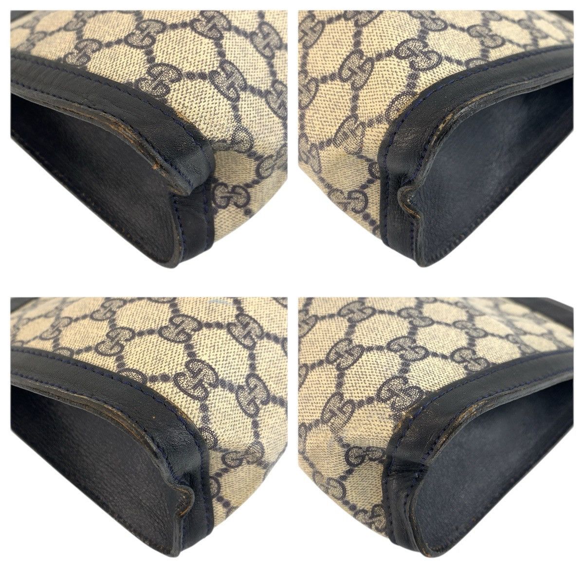 Gucci Gucci Gucci GG Supreme Canvas Leather Clutch Bag Textile Clutch Bag 42239012 DUTY FREE for USA Size ONE SIZE - 4 Thumbnail