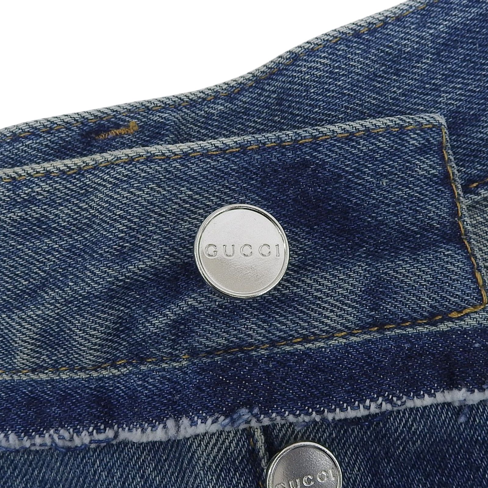 Gucci Gucci Gucci Cotton Denim Shorts Textile Jeans DUTY FREE for USA Size ONE SIZE - 4 Thumbnail