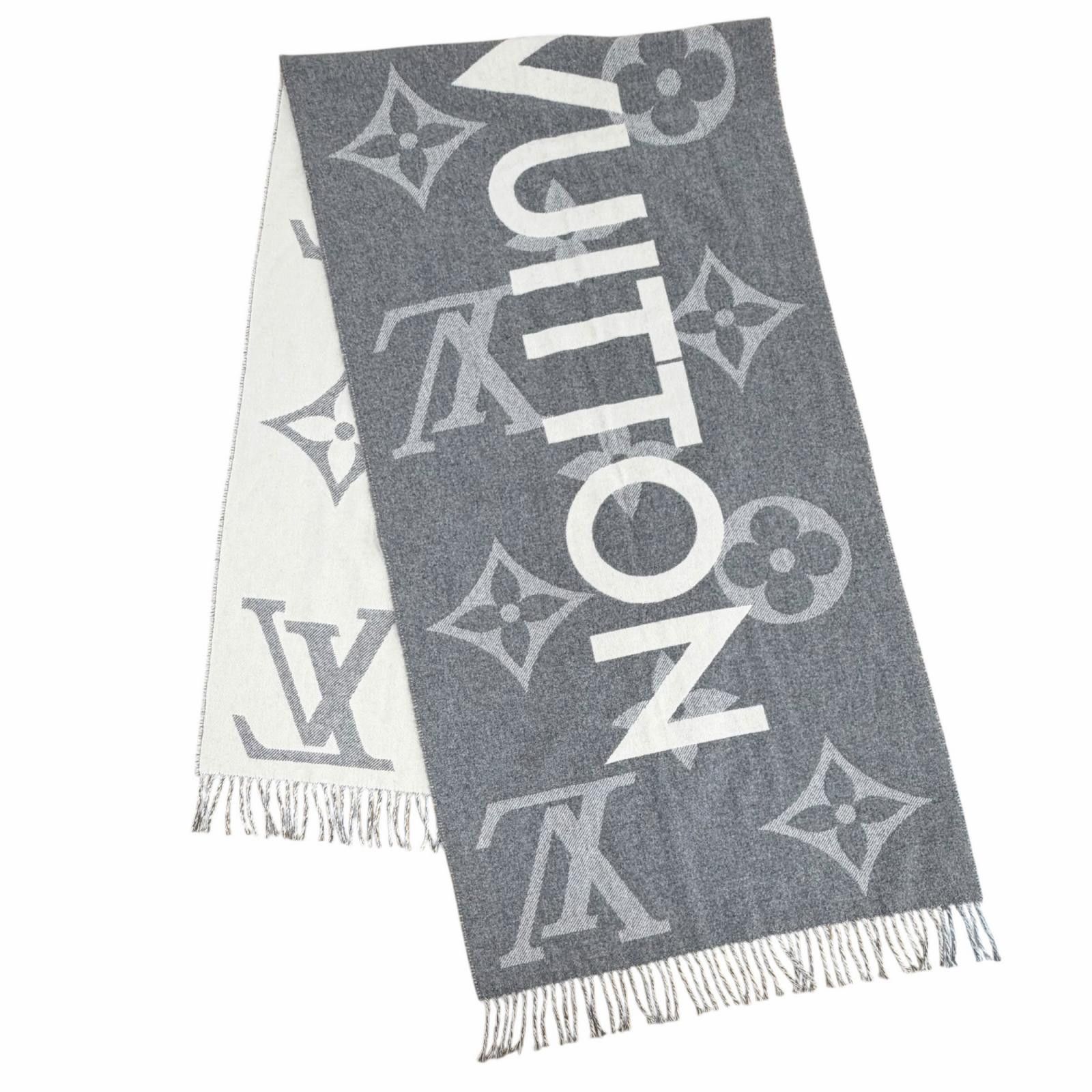 Louis Vuitton Louis Vuitton Louis Vuitton Monogram Capital Cashmere Wool Scarf Textile Scarf M73455 DUTY FREE for USA Size ONE SIZE - 2 Thumbnail