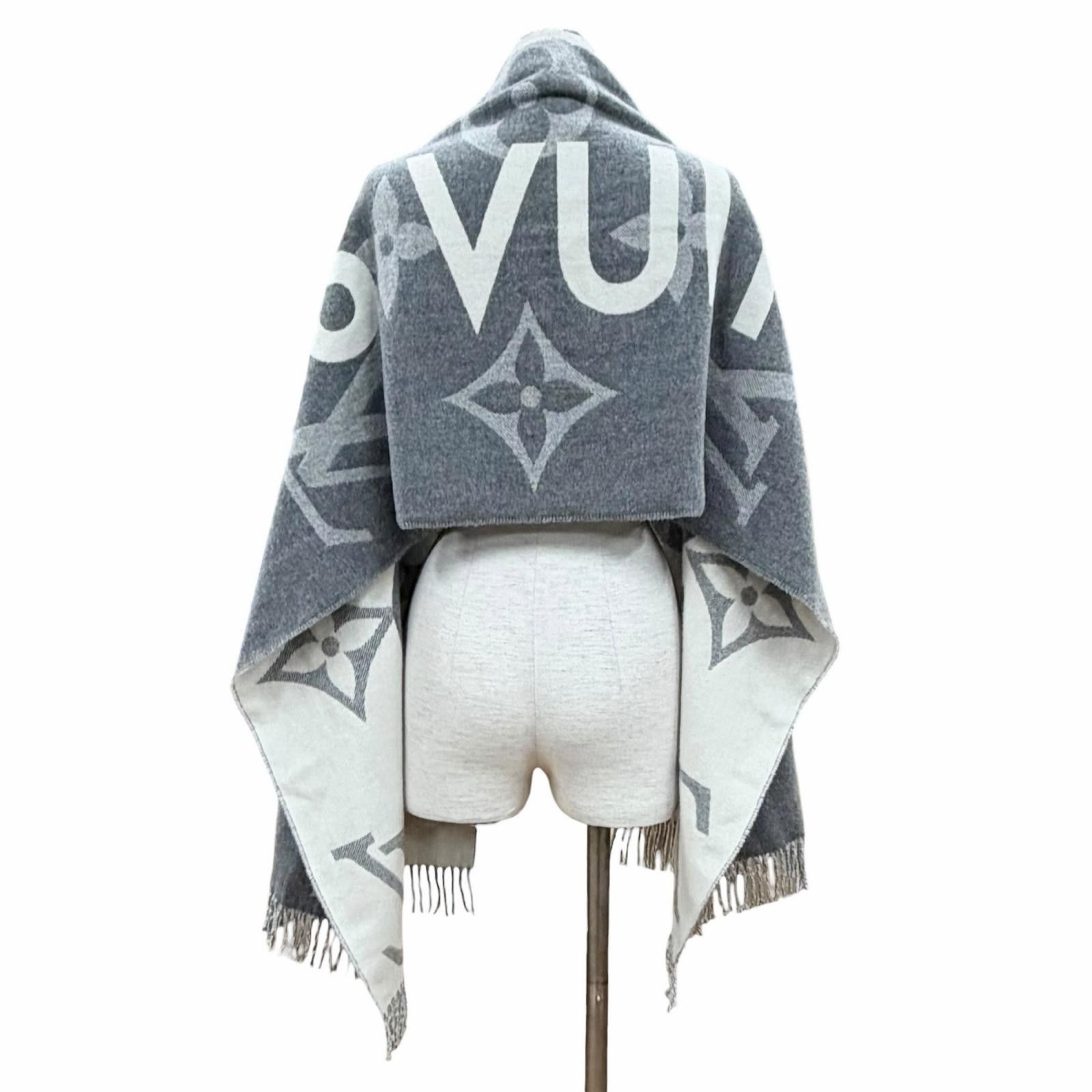 Louis Vuitton Louis Vuitton Louis Vuitton Monogram Capital Cashmere Wool Scarf Textile Scarf M73455 DUTY FREE for USA Size ONE SIZE - 5 Thumbnail