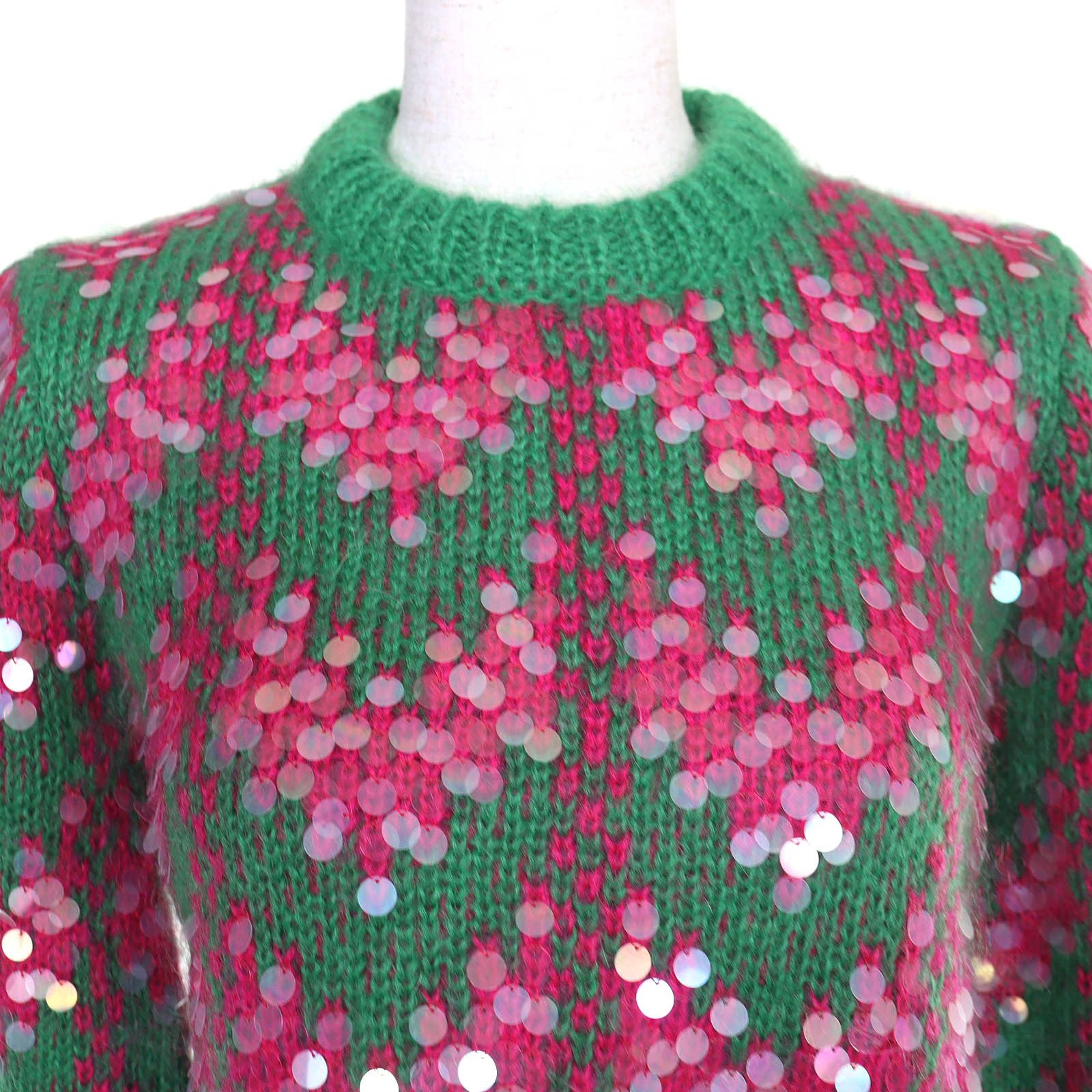 Gucci Gucci Gucci Sequined Mohair Blend Knit Top Textile Tops 713233 DUTY FREE for USA Size ONE SIZE - 4 Thumbnail