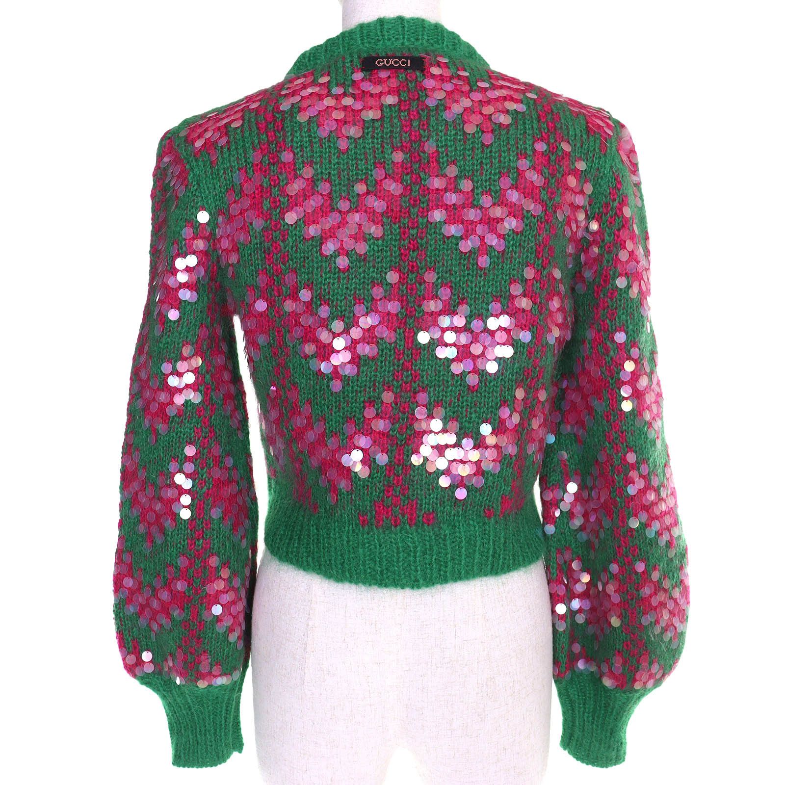 Gucci Gucci Gucci Sequined Mohair Blend Knit Top Textile Tops 713233 DUTY FREE for USA Size ONE SIZE - 3 Thumbnail