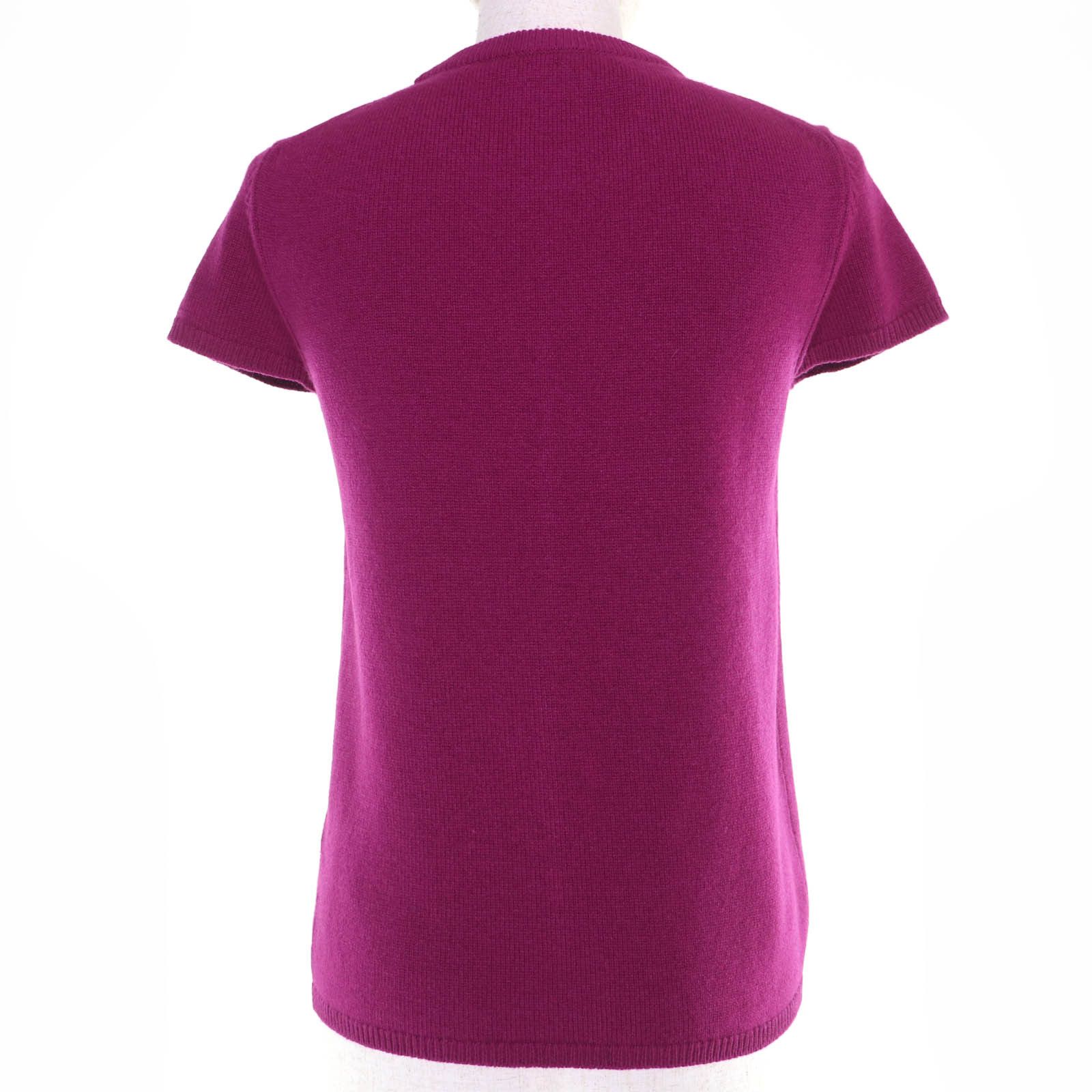 Hermes Hermes Hermes H Logo Metal Cashmere Knit 34 Textile Tops DUTY FREE for USA Size ONE SIZE - 3 Thumbnail