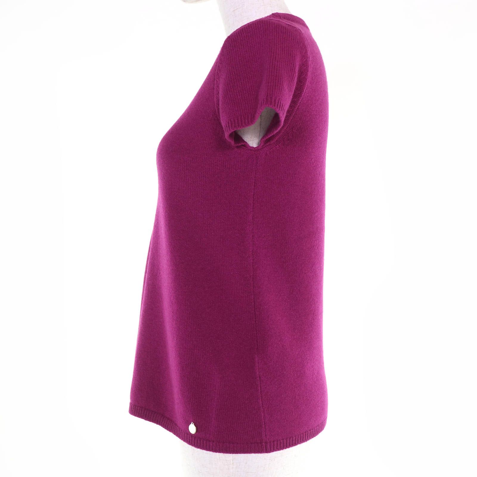 Hermes Hermes Hermes H Logo Metal Cashmere Knit 34 Textile Tops DUTY FREE for USA Size ONE SIZE - 2 Thumbnail