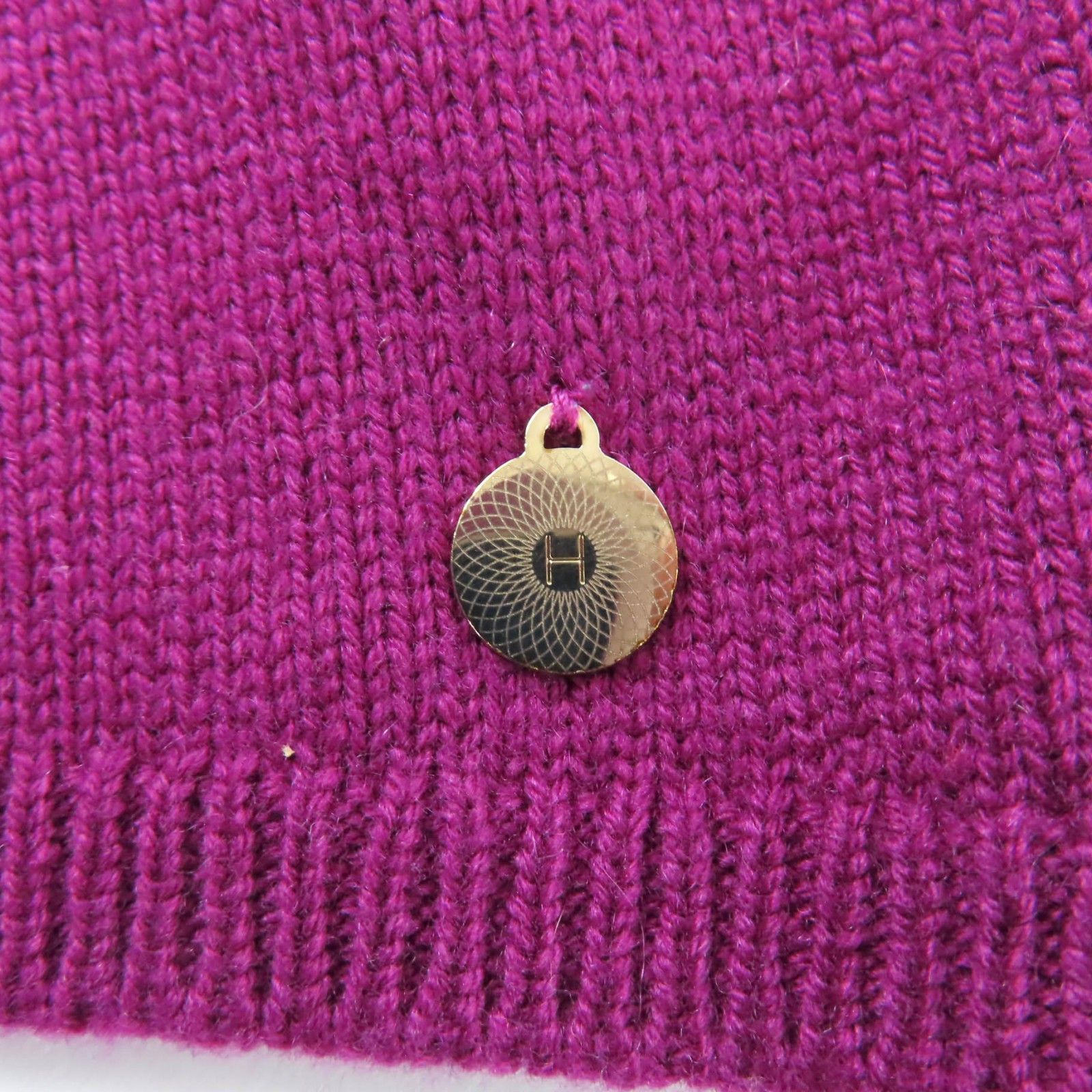 Hermes Hermes Hermes H Logo Metal Cashmere Knit 34 Textile Tops DUTY FREE for USA Size ONE SIZE - 5 Thumbnail