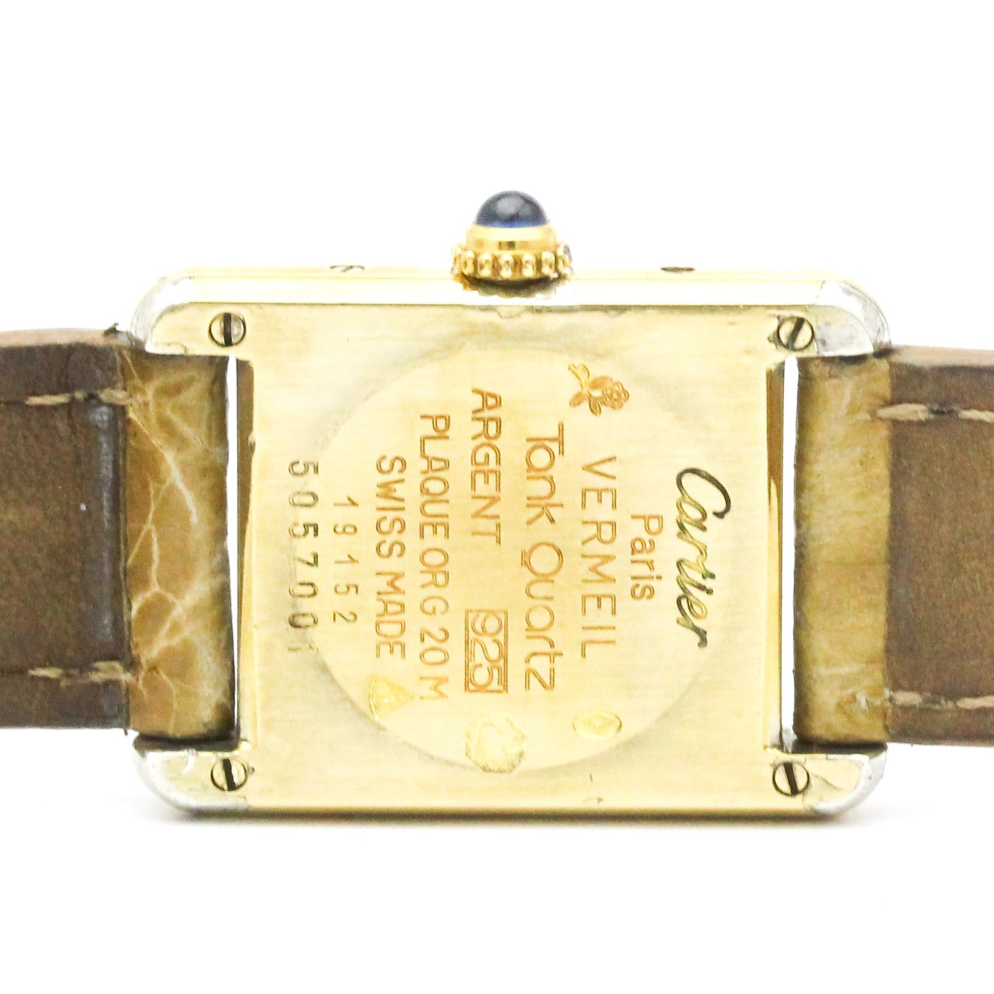 Cartier CARTIER Must Tank Vermeil Gold Plated Quartz Ladies Watch 5057001 Size ONE SIZE - 6 Thumbnail
