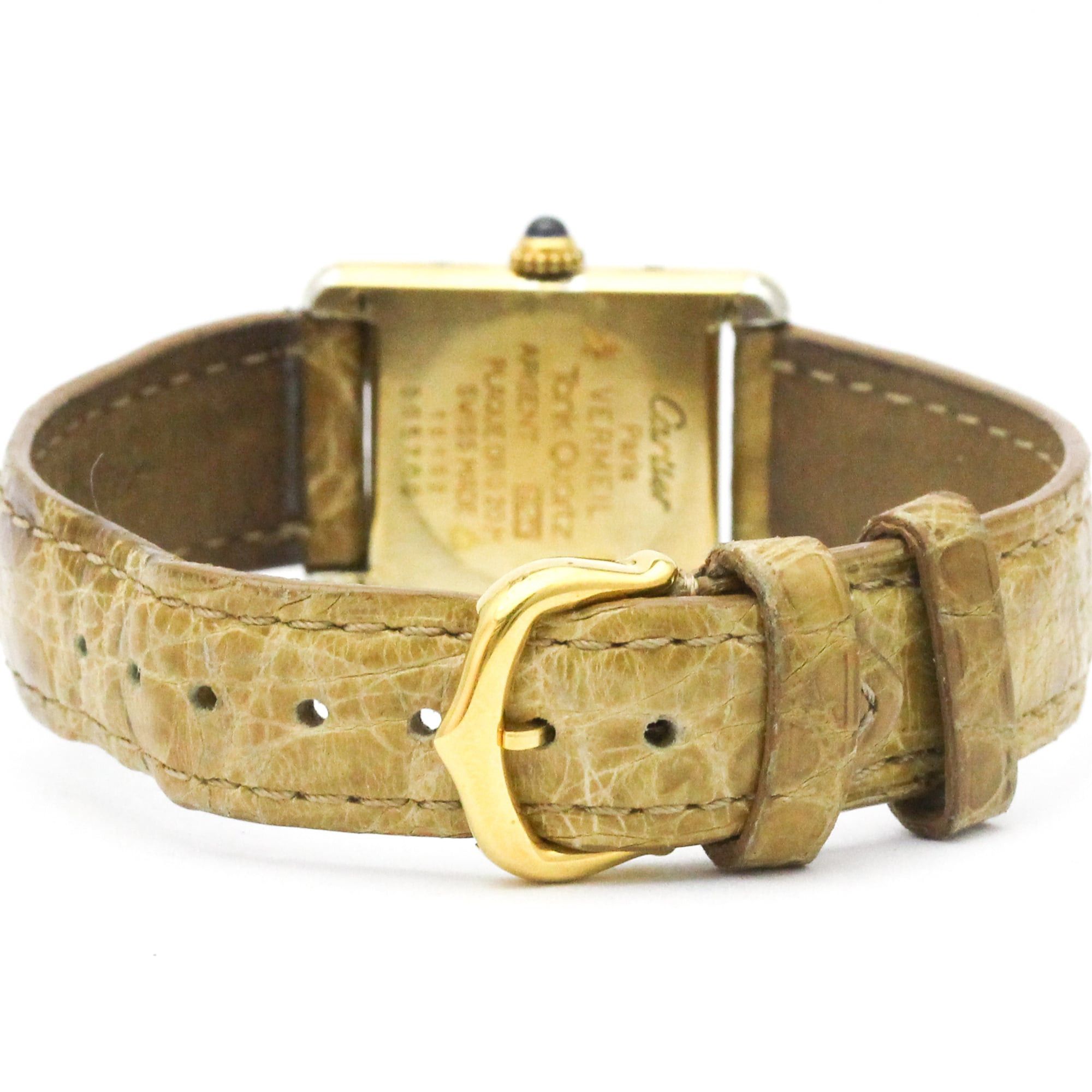 Cartier CARTIER Must Tank Vermeil Gold Plated Quartz Ladies Watch 5057001 Size ONE SIZE - 5 Thumbnail