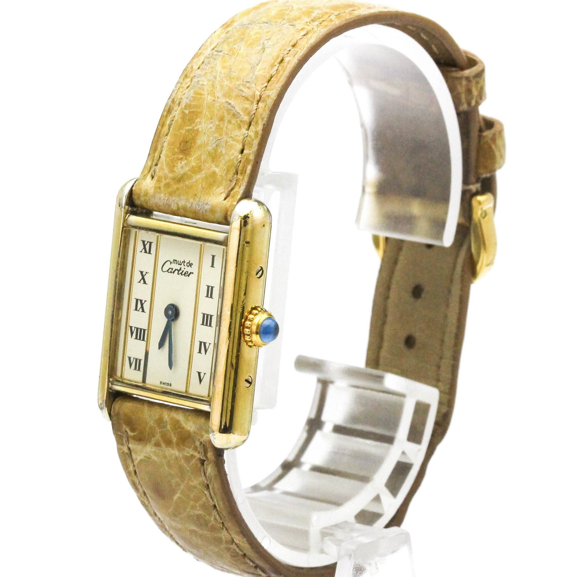 Cartier CARTIER Must Tank Vermeil Gold Plated Quartz Ladies Watch 5057001 Size ONE SIZE - 2 Thumbnail