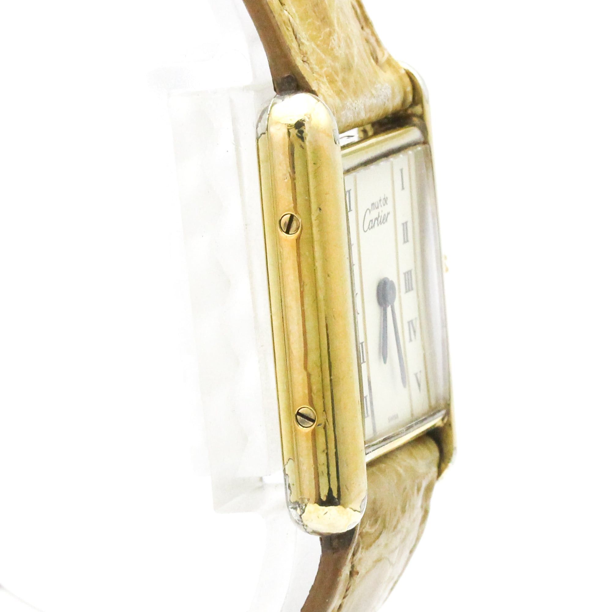 Cartier CARTIER Must Tank Vermeil Gold Plated Quartz Ladies Watch 5057001 Size ONE SIZE - 8 Thumbnail