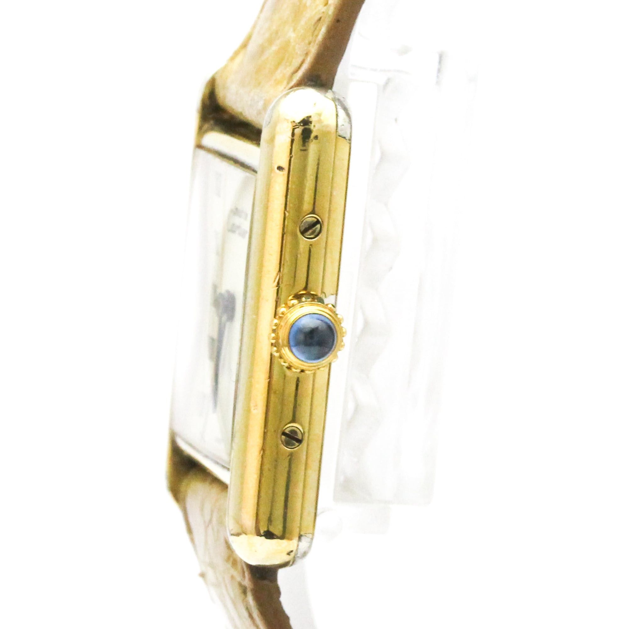 Cartier CARTIER Must Tank Vermeil Gold Plated Quartz Ladies Watch 5057001 Size ONE SIZE - 4 Thumbnail