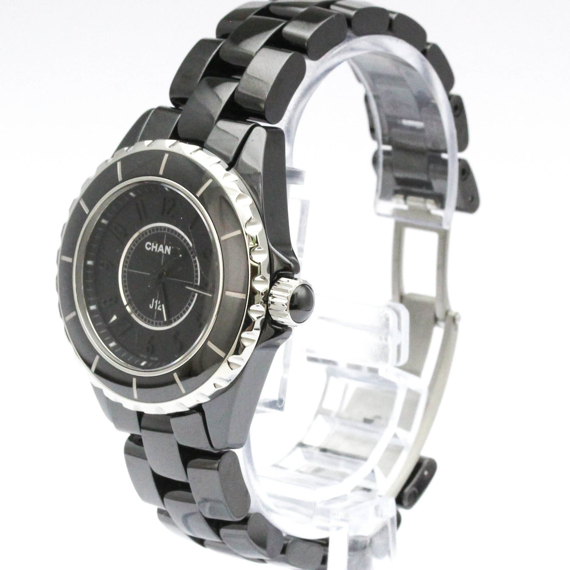 Chanel CHANEL J12 Intense Black Ceramic Quartz Ladies Watch H3828 Polished Size ONE SIZE - 2 Thumbnail