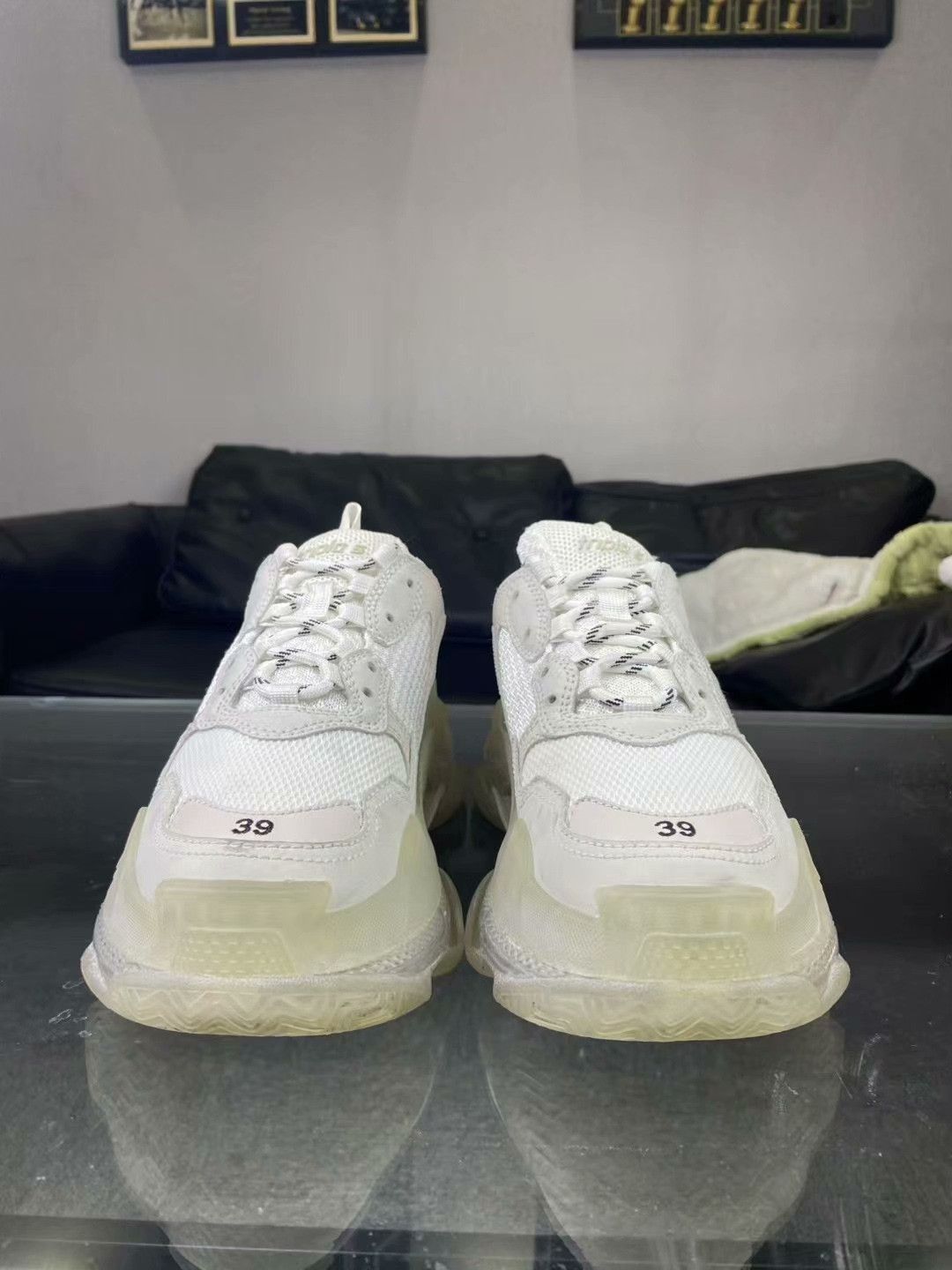 Balenciaga Balenciaga Clear White Lowtop Sneakers us_8-5 Women Size US 8.5 / IT 38.5 - 2 Thumbnail