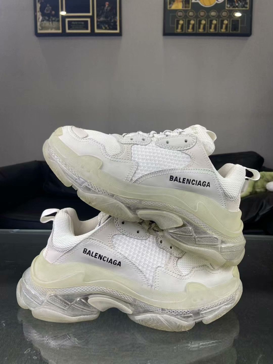 Balenciaga Balenciaga Clear White Lowtop Sneakers us_8-5 Women Size US 8.5 / IT 38.5 - 7 Thumbnail