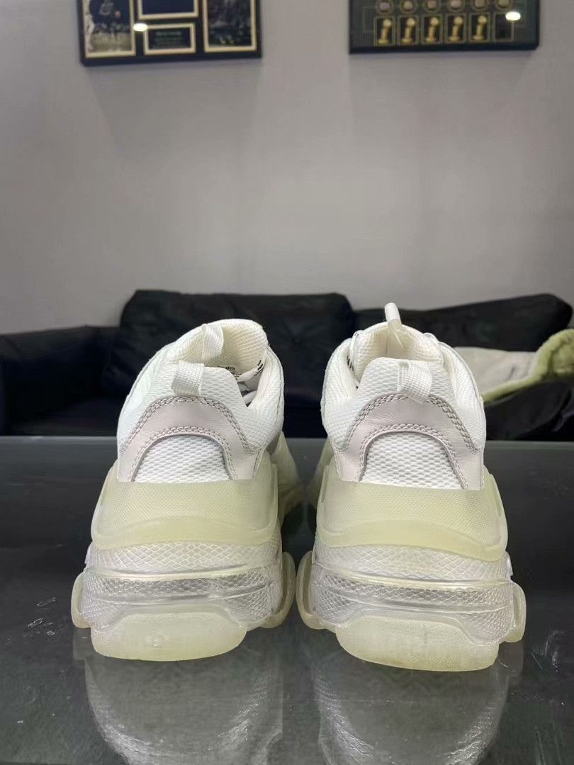 Balenciaga Balenciaga Clear White Lowtop Sneakers us_8-5 Women Size US 8.5 / IT 38.5 - 4 Thumbnail