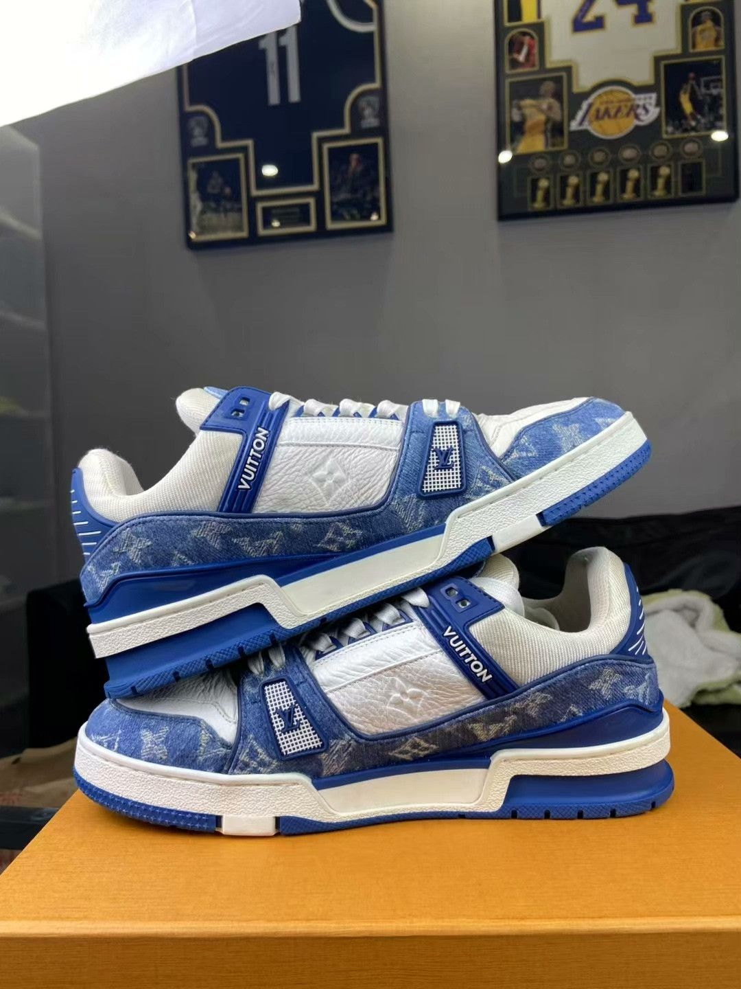 Louis Vuitton Louis Vuitton Training Denim Blue Lowtop Sneakers 8.5 Men Size US 8.5 / EU 41-42 - 6 Thumbnail
