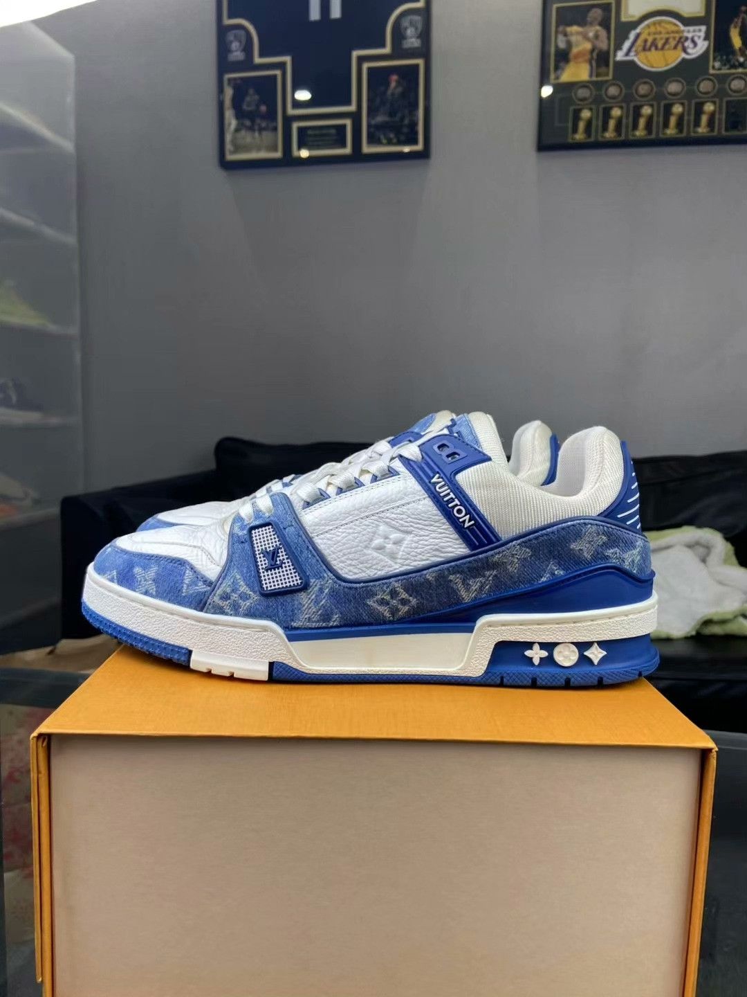 Louis Vuitton Louis Vuitton Training Denim Blue Lowtop Sneakers 8.5 Men Size US 8.5 / EU 41-42 - 8 Thumbnail