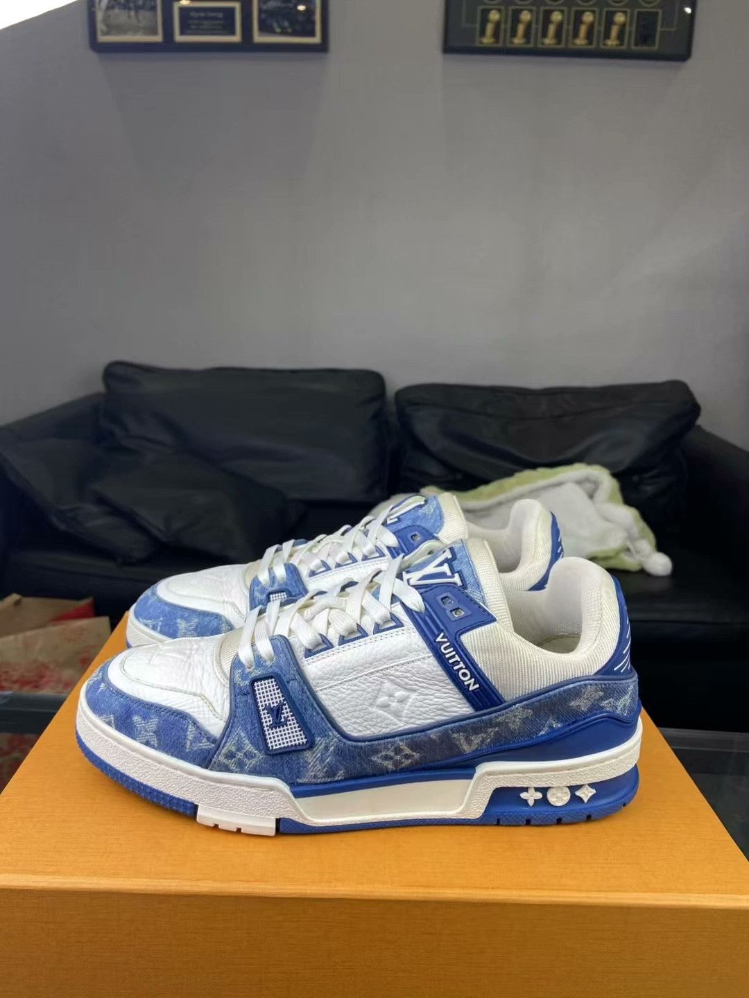 Louis Vuitton Louis Vuitton Training Denim Blue Lowtop Sneakers 8.5 Men Size US 8.5 / EU 41-42 - 3 Thumbnail
