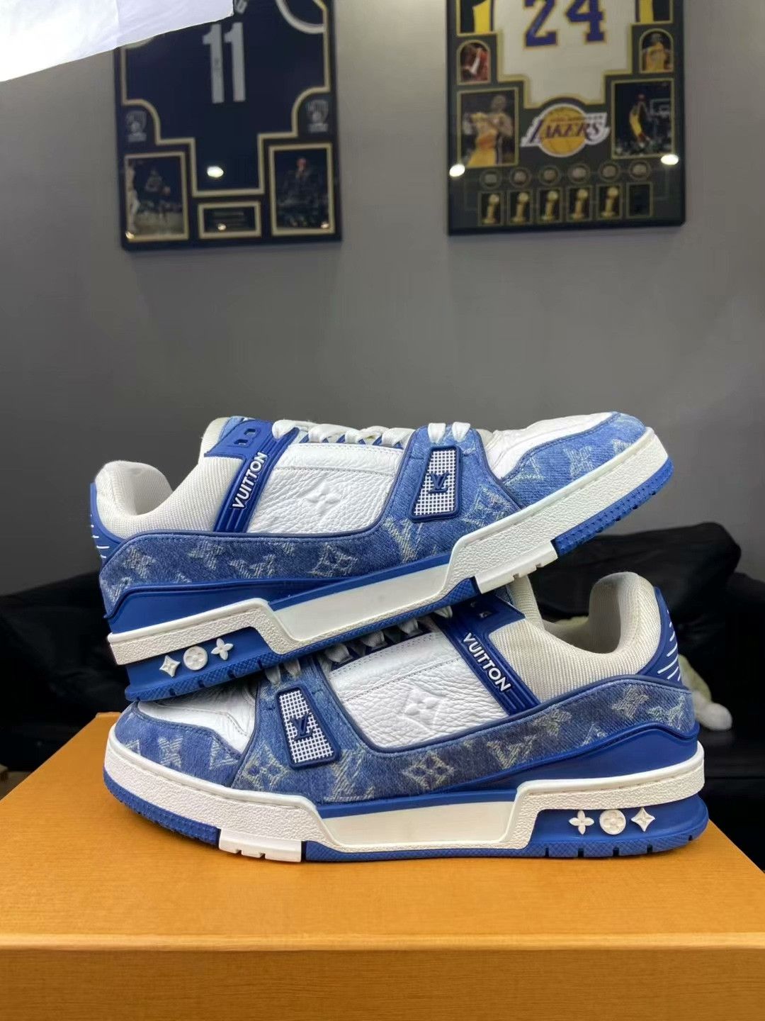 Louis Vuitton Louis Vuitton Training Denim Blue Lowtop Sneakers 8.5 Men Size US 8.5 / EU 41-42 - 7 Thumbnail