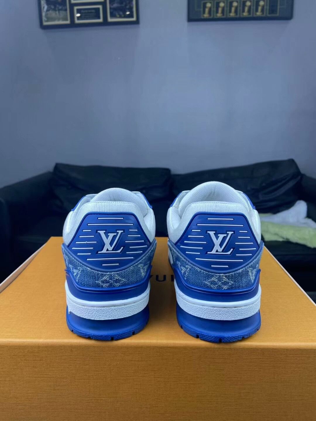 Louis Vuitton Louis Vuitton Training Denim Blue Lowtop Sneakers 9 Men Size US 9 / EU 42 - 4 Thumbnail