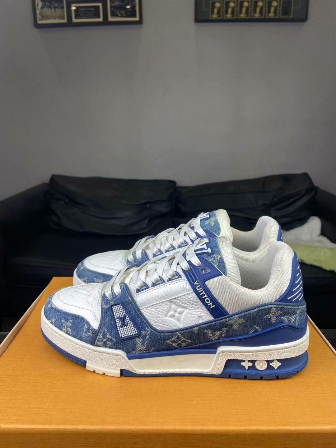Louis Vuitton Louis Vuitton Training Denim Blue Lowtop Sneakers 9 Men Size US 9 / EU 42 - 3 Thumbnail
