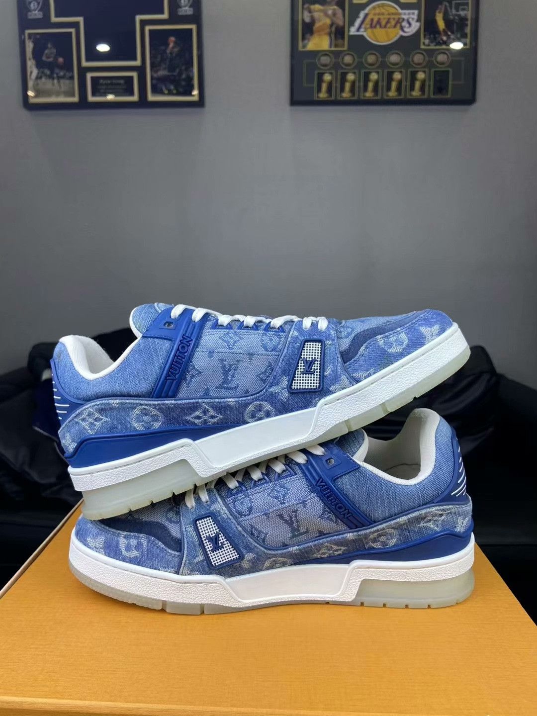 Louis Vuitton Louis Vuitton Training Denim Blue Lowtop Sneakers Women Size US 10 / IT 40 - 7 Thumbnail