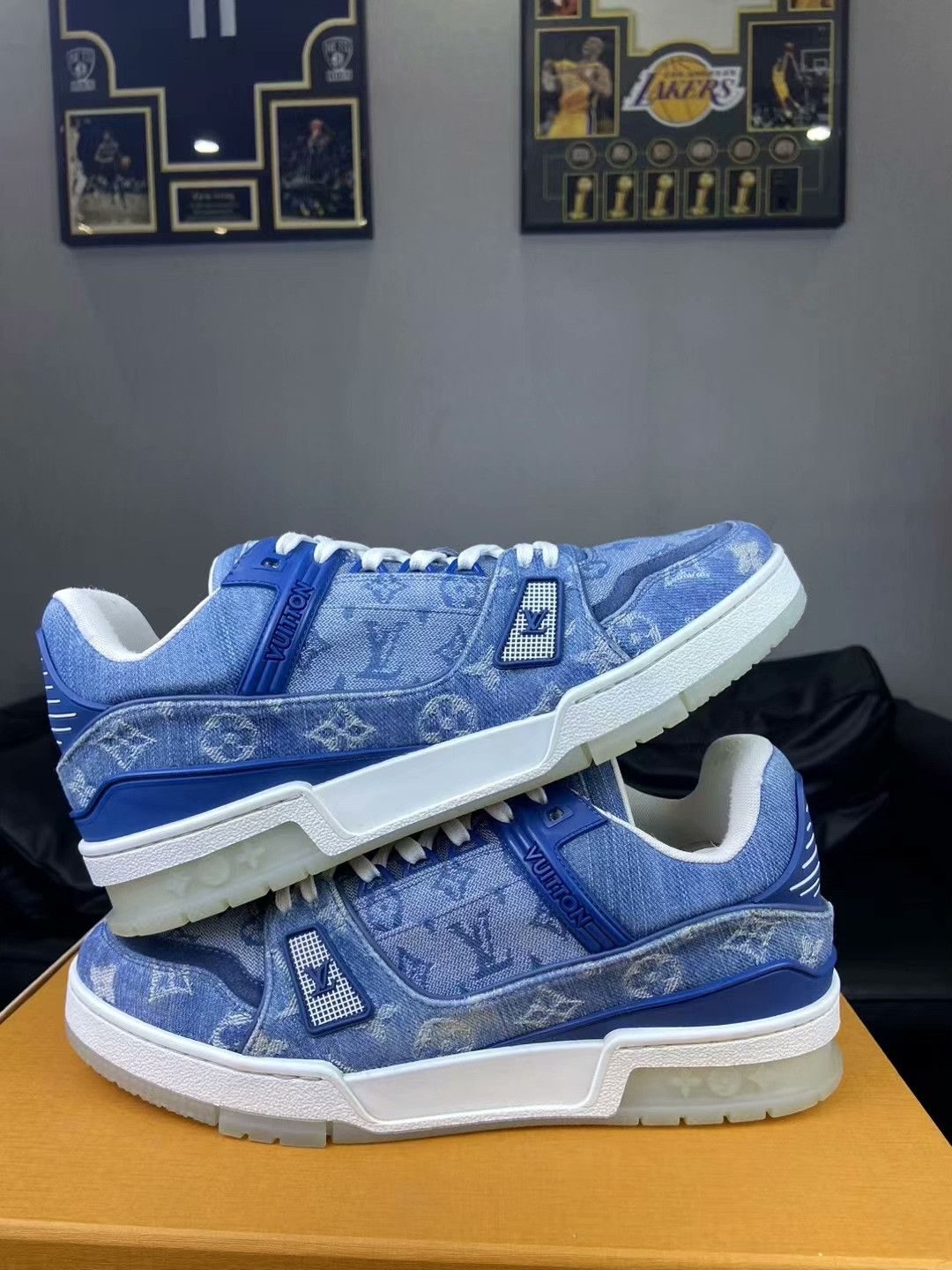 Louis Vuitton Louis Vuitton Training Denim Blue Lowtop Sneakers Women Size US 10 / IT 40 - 8 Thumbnail