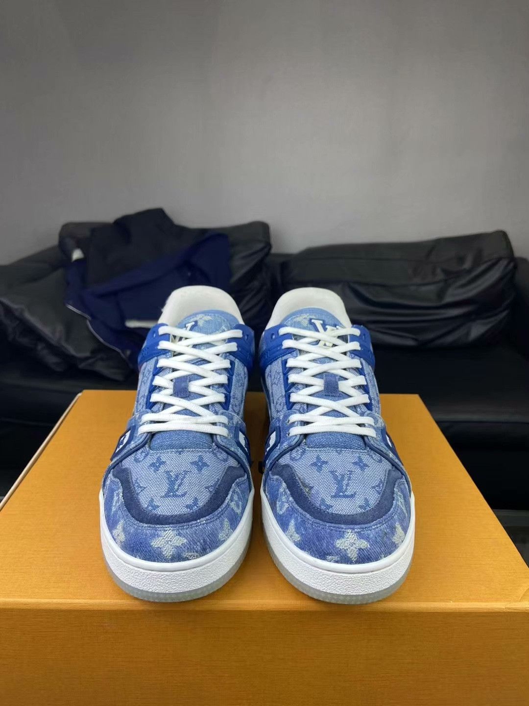 Louis Vuitton Louis Vuitton Training Denim Blue Lowtop Sneakers Women Size US 10 / IT 40 - 3 Thumbnail