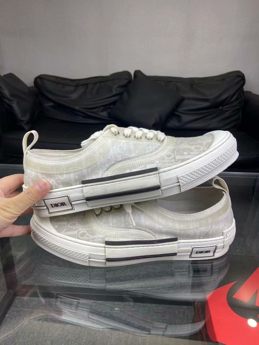 Dior Dior Printed White Lowtop Sneakers 10 Men Size US 10 / EU 43 - 7 Thumbnail