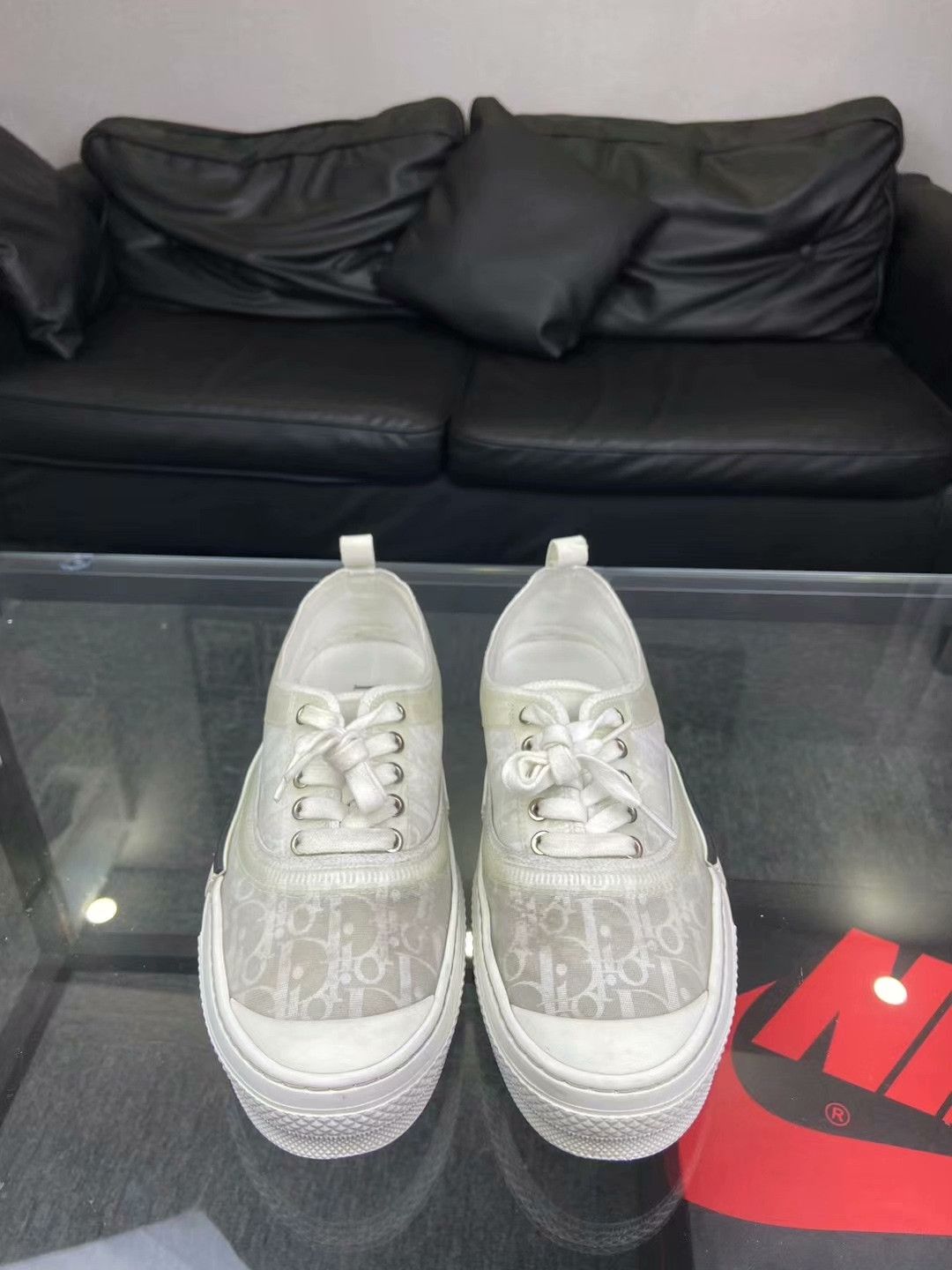 Dior Dior Printed White Lowtop Sneakers 10 Men Size US 10 / EU 43 - 2 Thumbnail