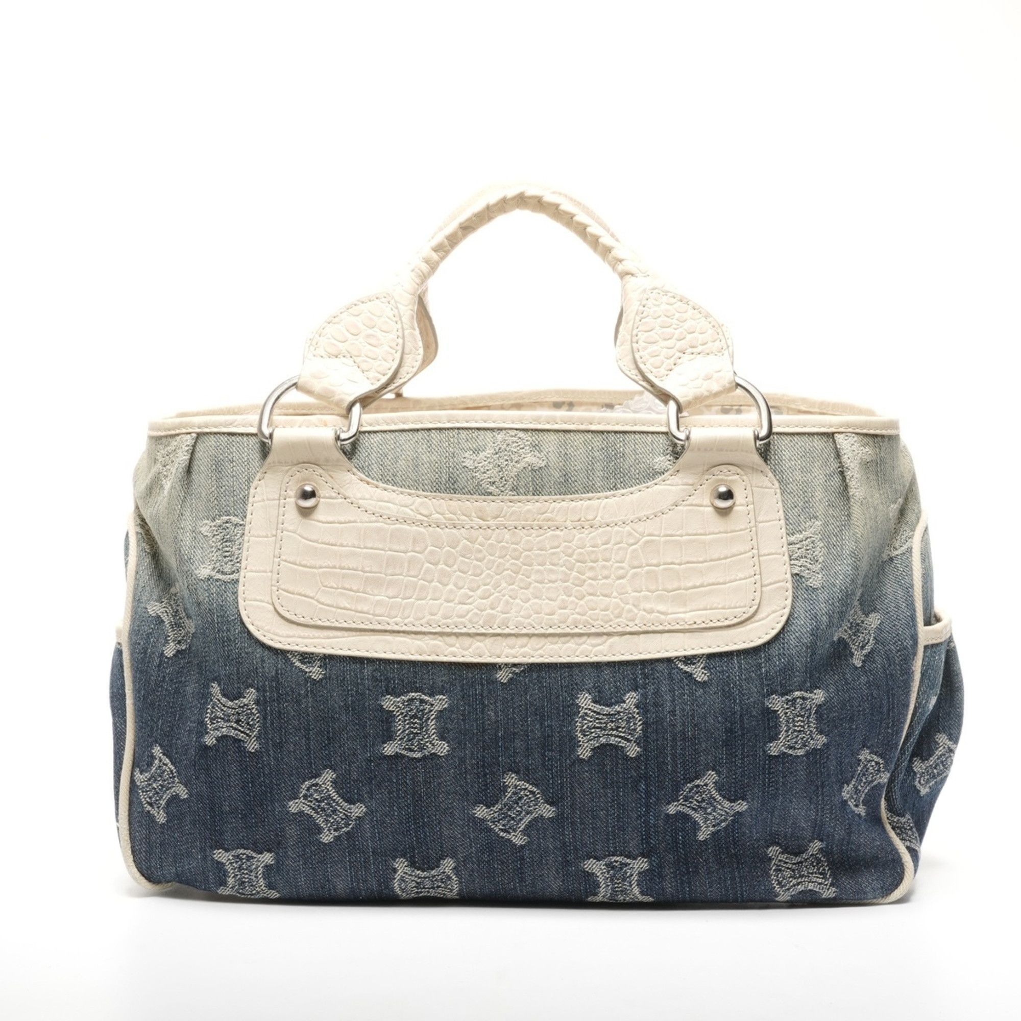 Celine Celine Boogie Macadam Denim Embossed Leather Handbag, Blue, WS25335 Size ONE SIZE - 2 Thumbnail