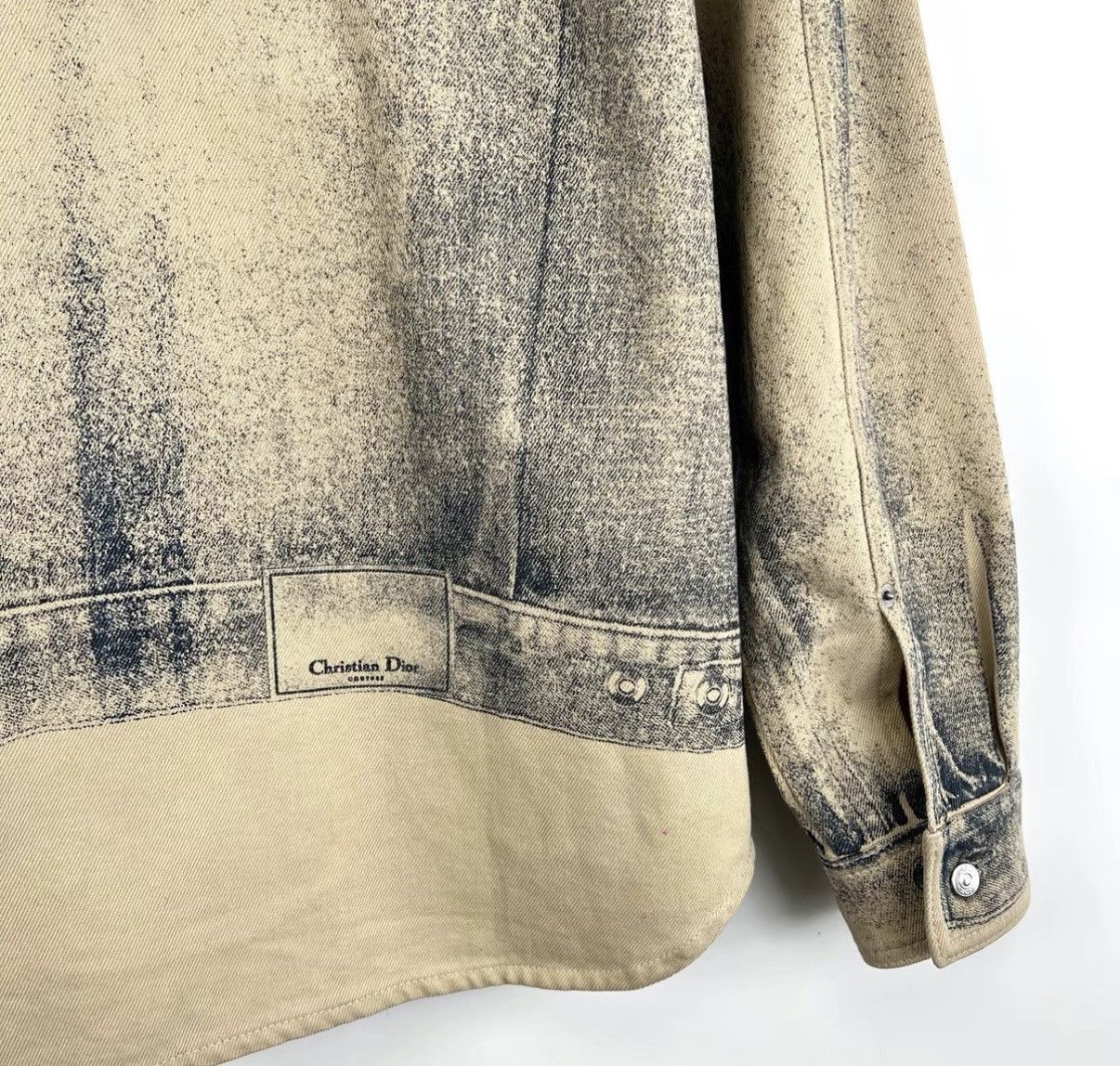 Dior Beige Distressed Button-Up Shirt XS Size US XS / EU 42 / 0 - 6 Thumbnail