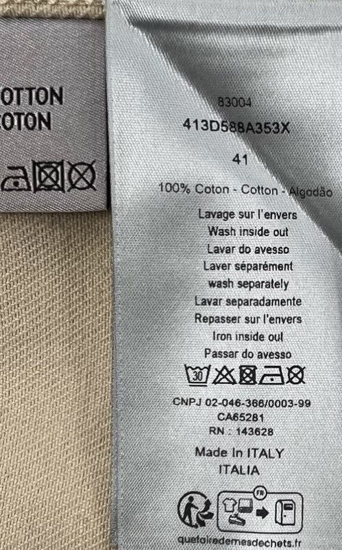 Dior Beige Distressed Button-Up Shirt XS Size US XS / EU 42 / 0 - 7 Thumbnail