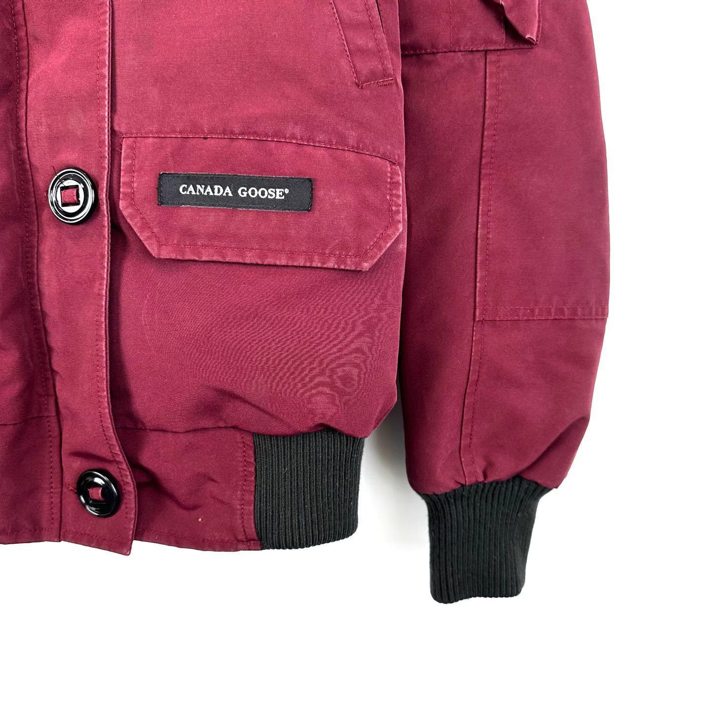 Canada Goose Red Heavy Winter Coat with Hood Size S Size US S / EU 44-46 / 1 - 7 Thumbnail